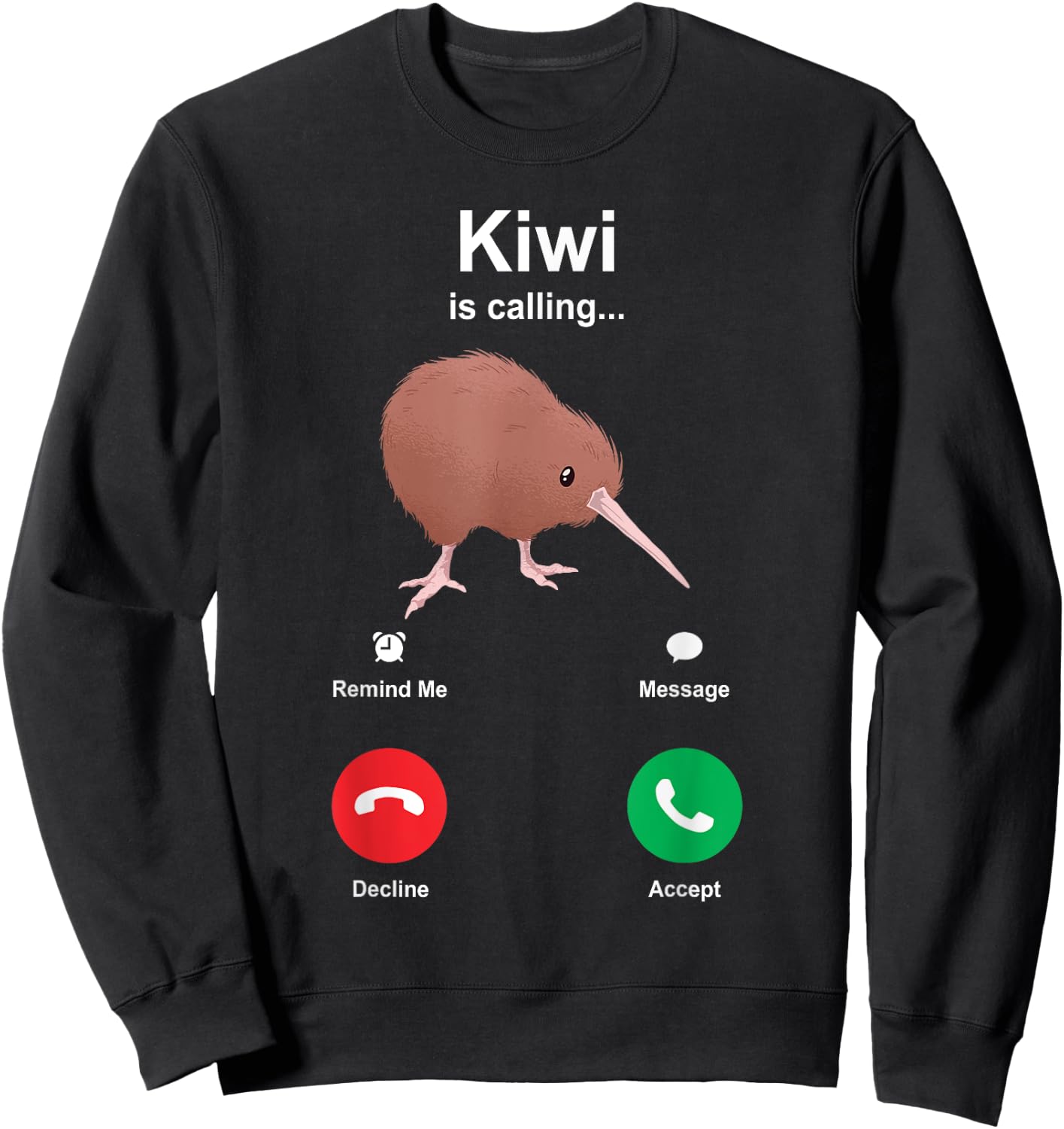 Kiwi Is Calling Kiwi Bird Sweatshirt - Sweatshirt | Black
