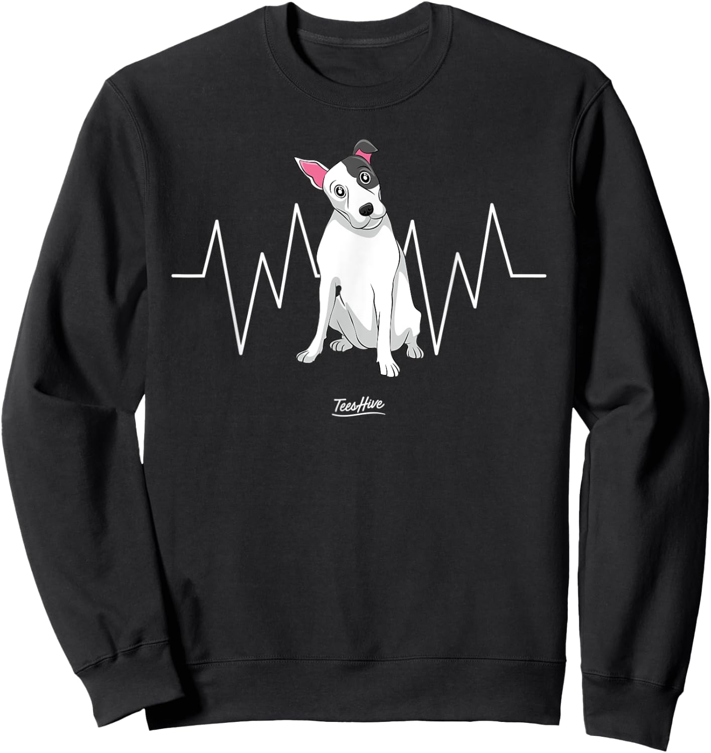 Dabbing Pitbull Heartbeat Pitbull Dab Pitbull Lover T Shirt Sweatshirt - Sweatshirt | Black