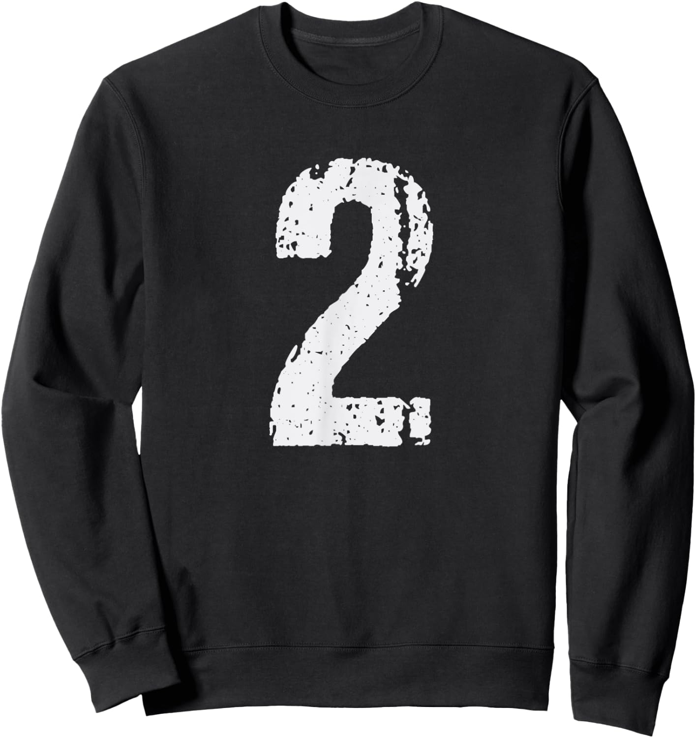 Number #2 Vintage 2nd Birthday Party 2 Years Old Sweatshirt - Sweatshirt | Black