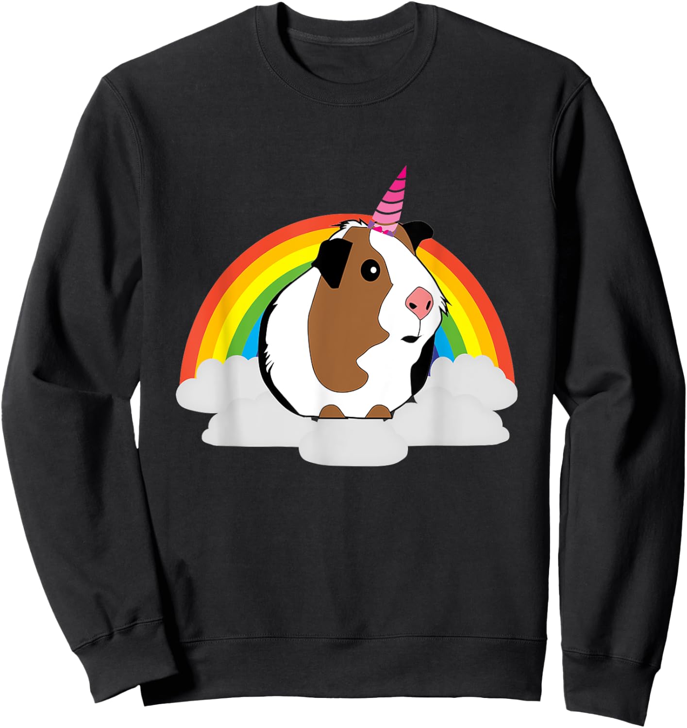 Guinea Pig Unicorn Shirt | Cute Guinea Pig Sweatshirt - Sweatshirt | Black