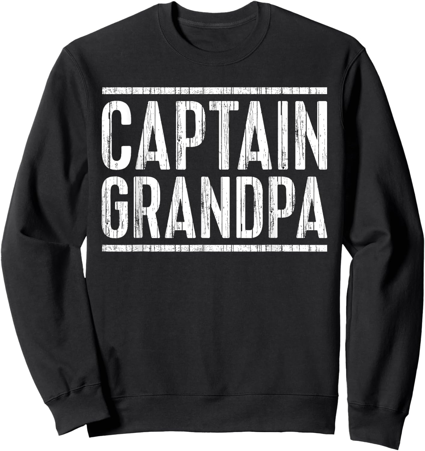 Captain Grandpa Shirt Men Fathers Day Boating Sweatshirt - Sweatshirt | Black