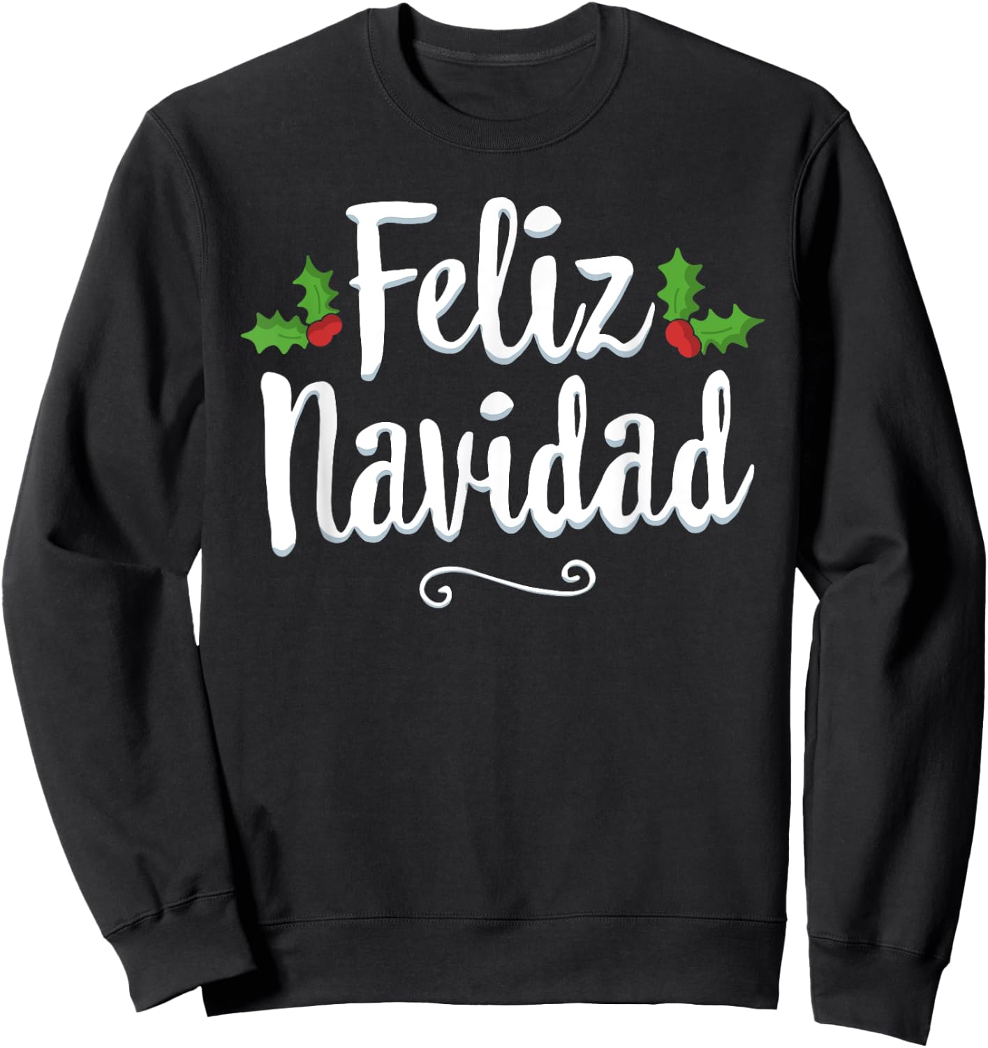 Vintage Feliz Navidad Retro Mexican Christmas Spanish Xmas Sweatshirt - Sweatshirt | Black