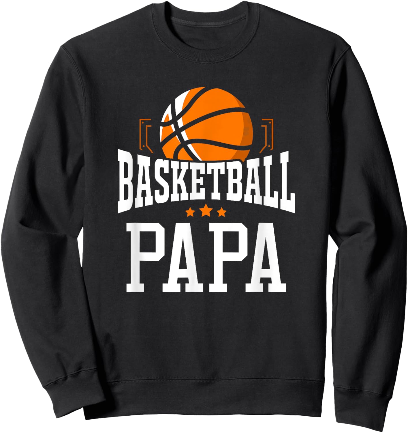 Basketball Papa Team Sports Fan Sweatshirt - Sweatshirt | Black
