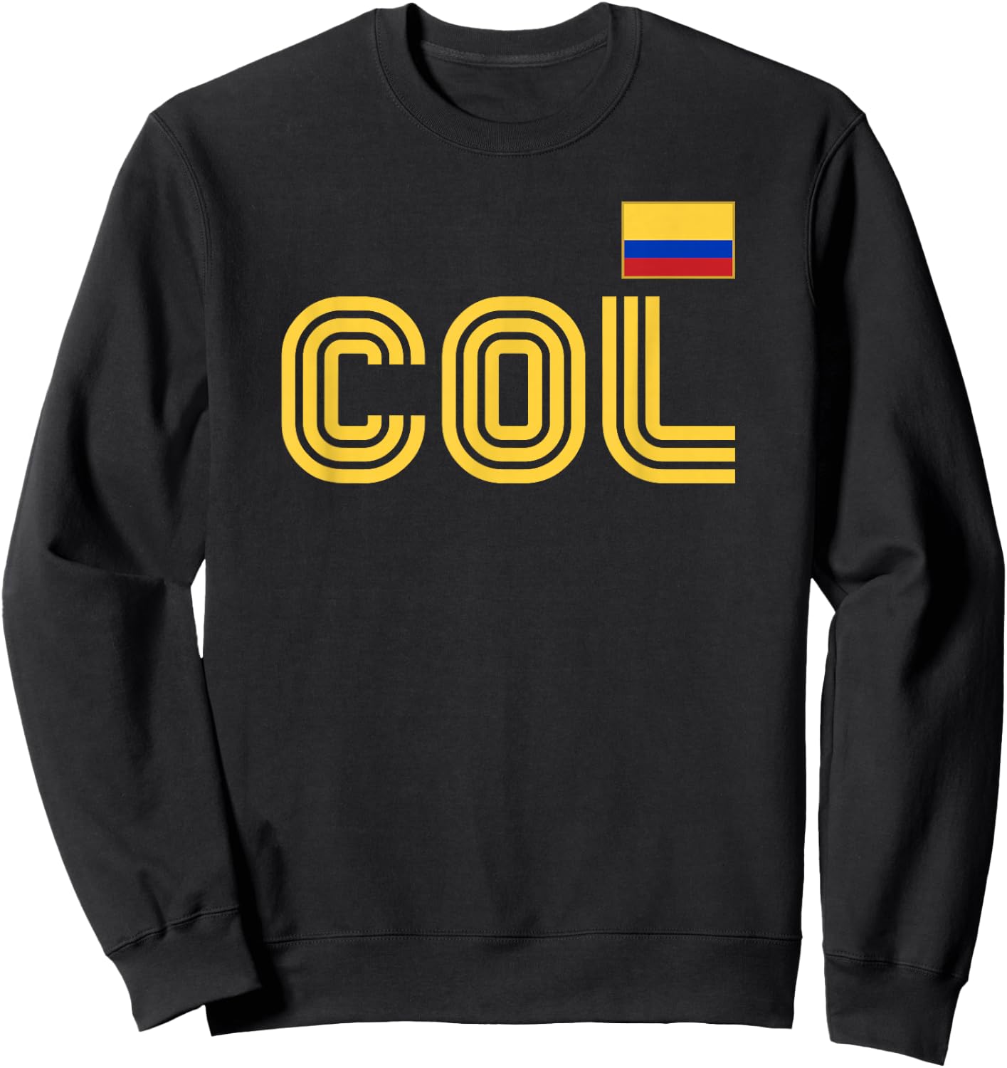 Colombia Flag Retro International Country Colombian Pride Sweatshirt - Sweatshirt | Black