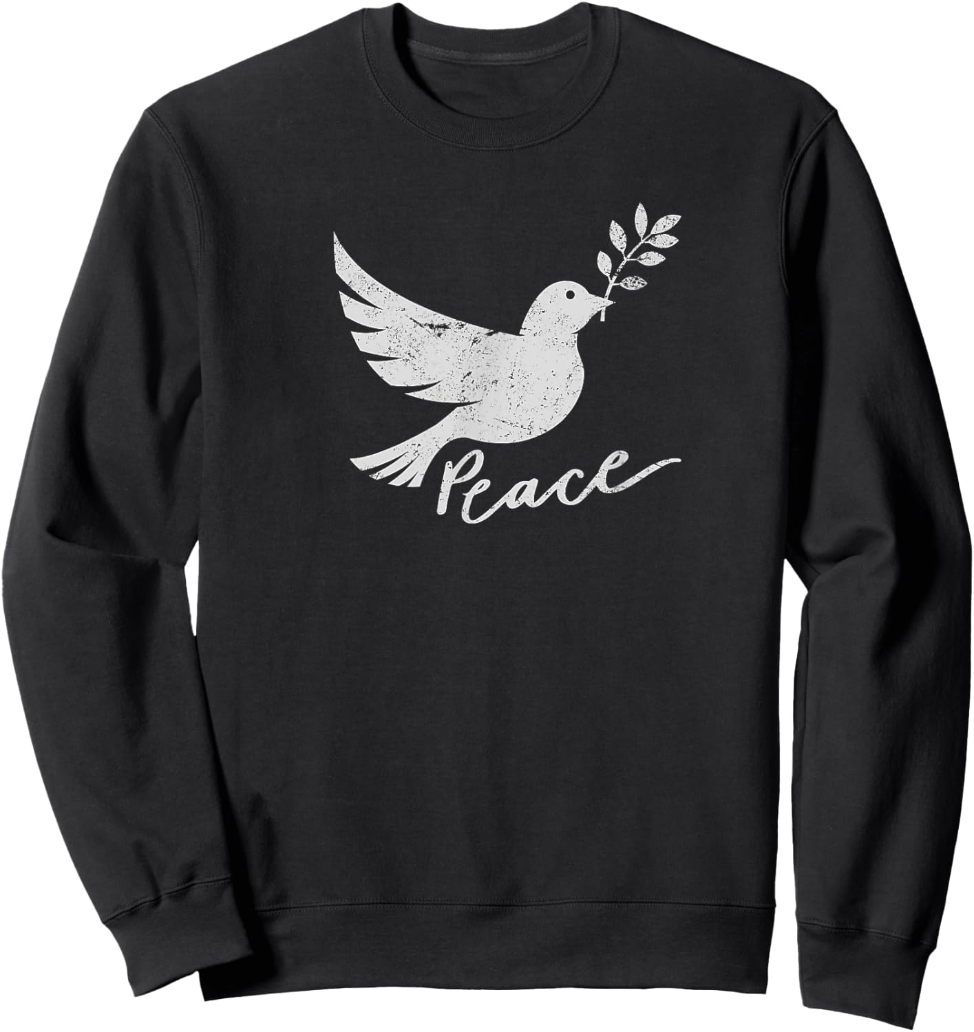 Peace Dove of Peace Sweet Peace Sign Men Women Sweatshirt - Sweatshirt | Black