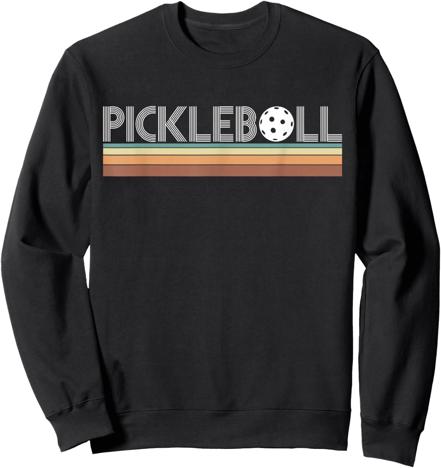 Vintage retro pickleball Sweatshirt - Sweatshirt | Black