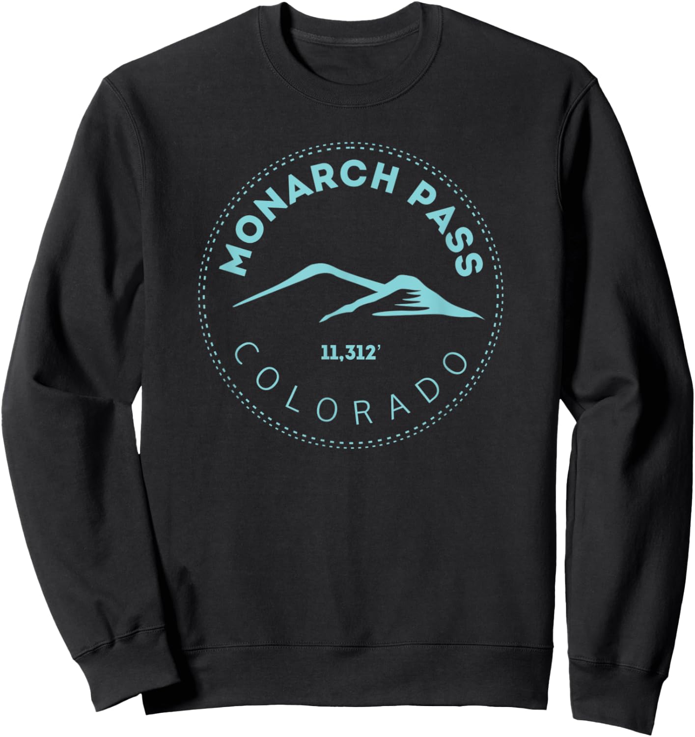 Monarch Pass Colorado Blue Bird Day - Elevated Mountain Pass Sweatshirt - Sweatshirt | Black
