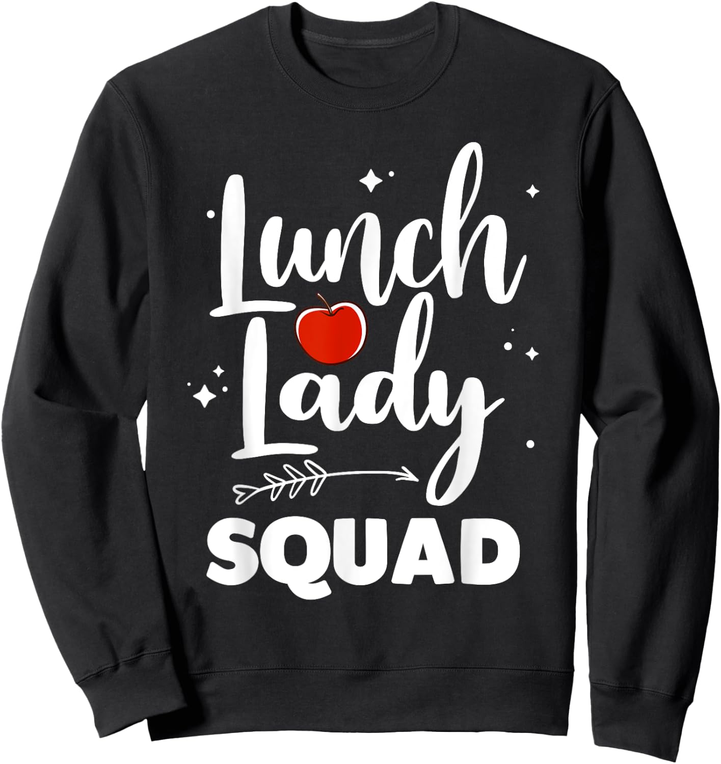 Cute Lunch Lady Art Women Girl Lunch Cafeteria Monitor Lover Sweatshirt - Sweatshirt | Black