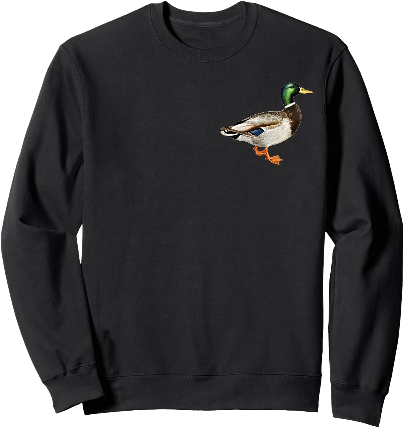 Mallard Drake Duck Pocket Logo Mallard Ducks Hunting Hunter Sweatshirt - Sweatshirt | Black