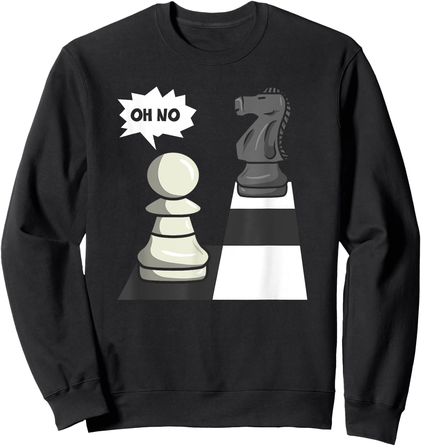 Chess Funny Move Knight To Pawn Funny Chess Player Sweatshirt - Sweatshirt | Black