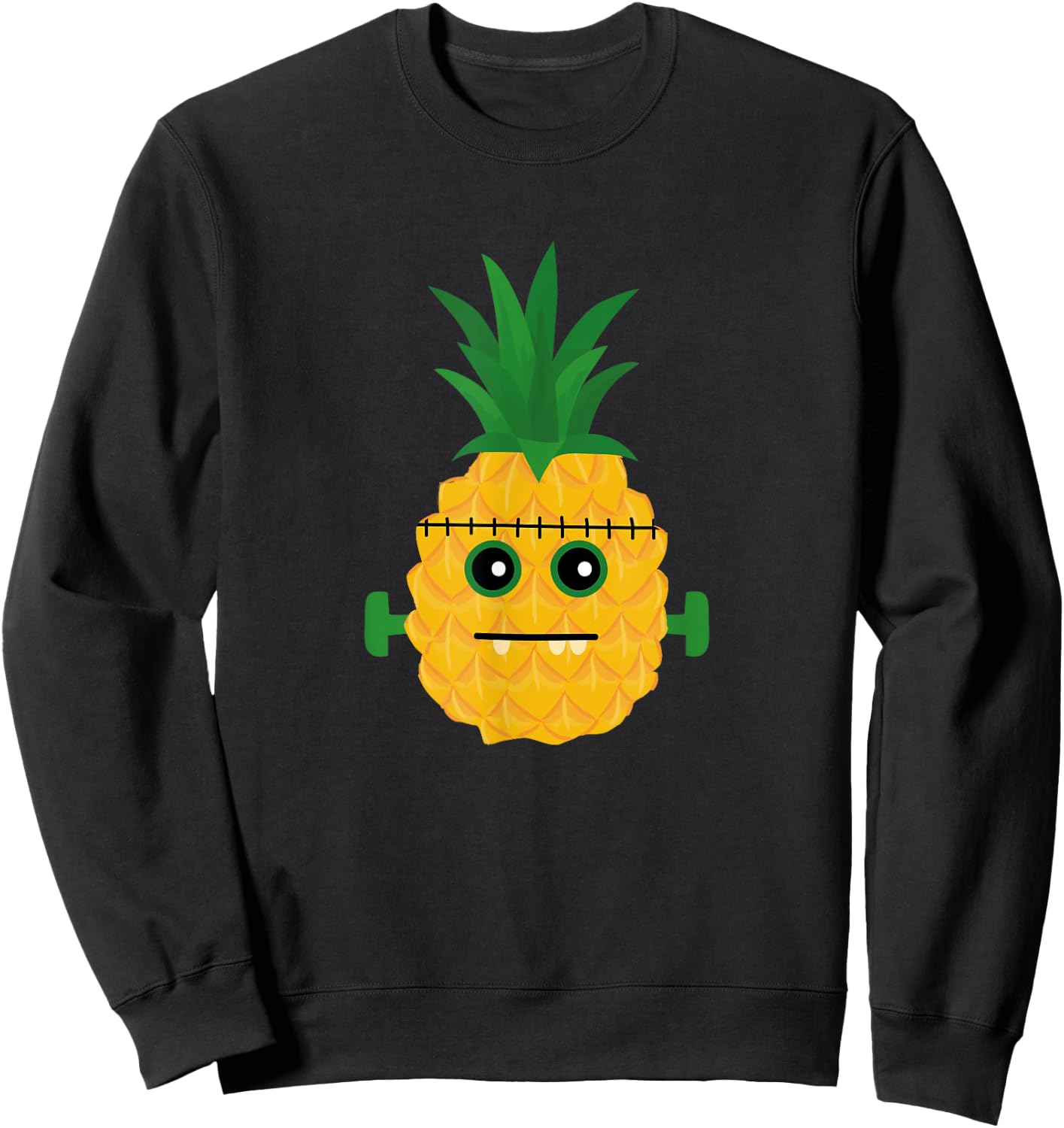Halloween Horror Pineapple Monster Sweatshirt - Sweatshirt | Black