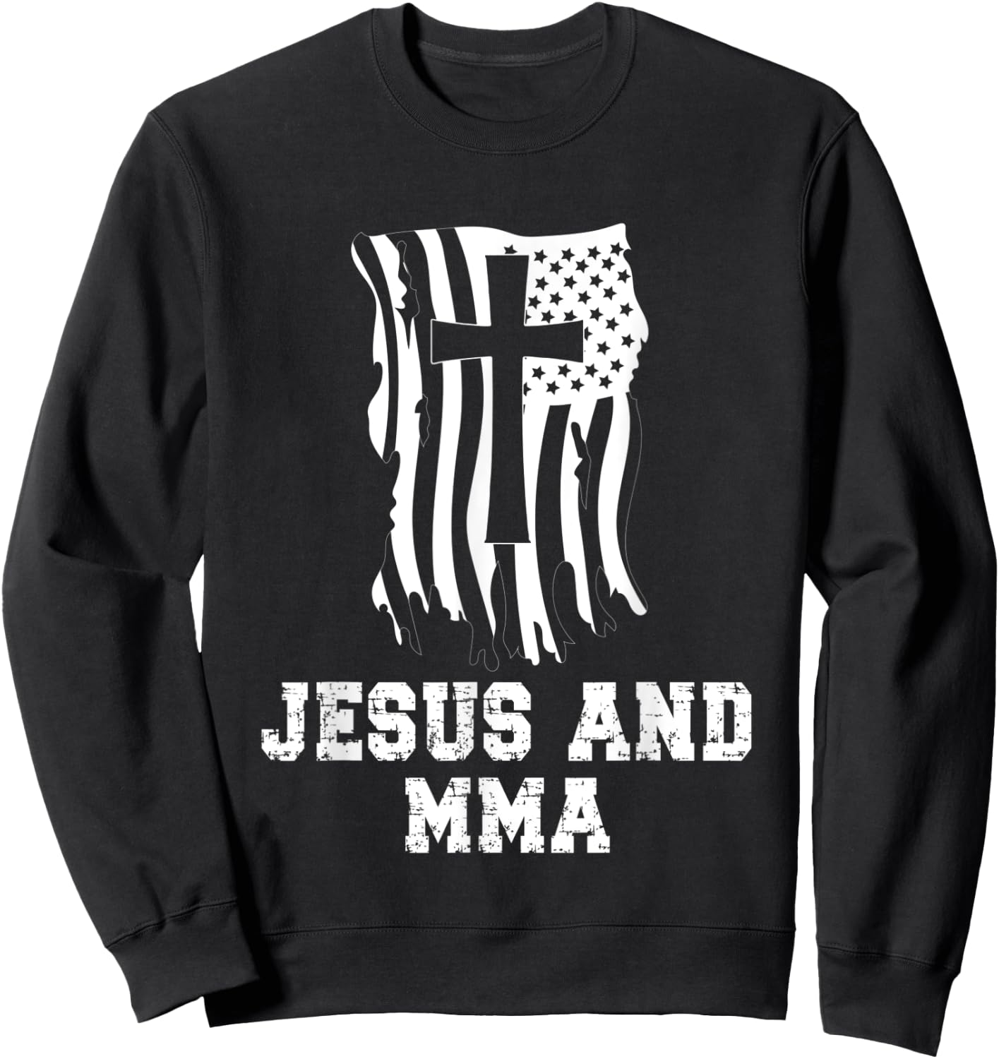 Jesus And MMA Beginner Design for Christian Martial Arts Fan Sweatshirt - Sweatshirt | Black