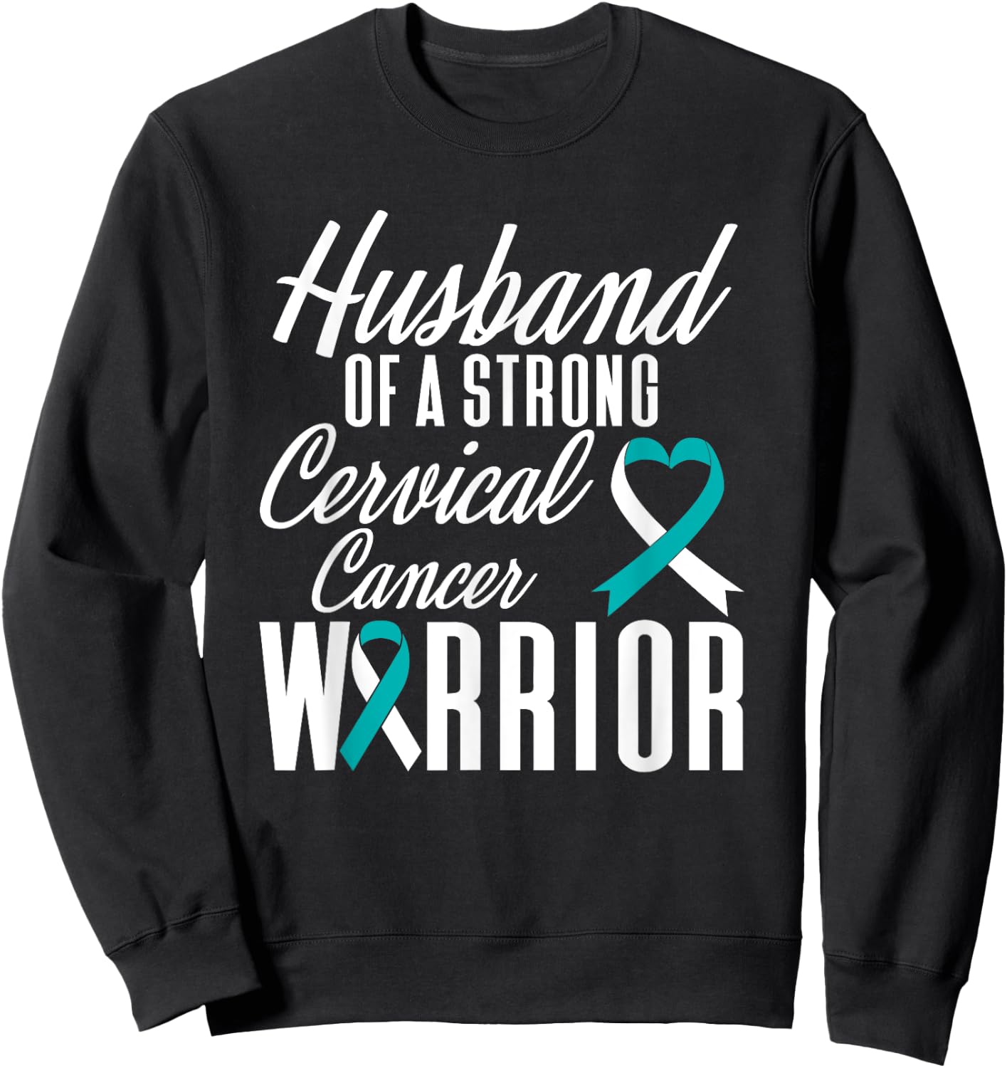 Cervical Cancer Awareness Warrior Survivor Sweatshirt - Sweatshirt | Black