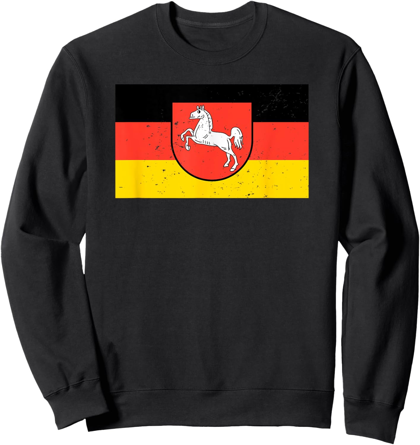 Lower Saxony Logo Flag, Lower Saxony Coat of Arms Sweatshirt - Sweatshirt | Black