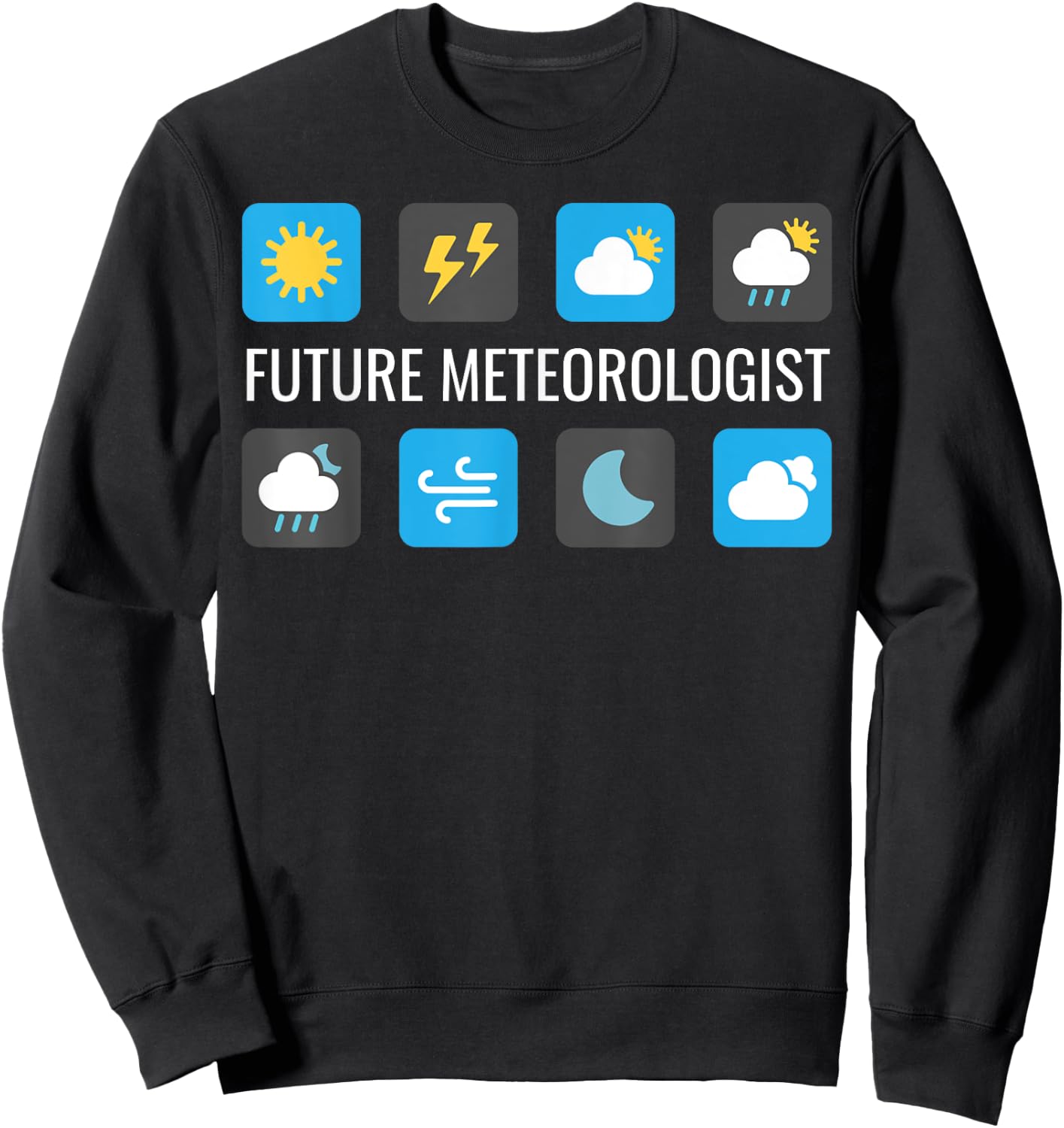 Future Meteorologist Weather Forecast Icons Gift Sweatshirt - Sweatshirt | Black