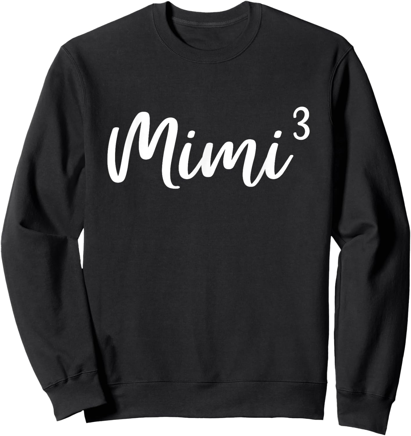 Mimi of 3 Grandma of Three Cute Baby Announcement Sweatshirt - Sweatshirt | Black