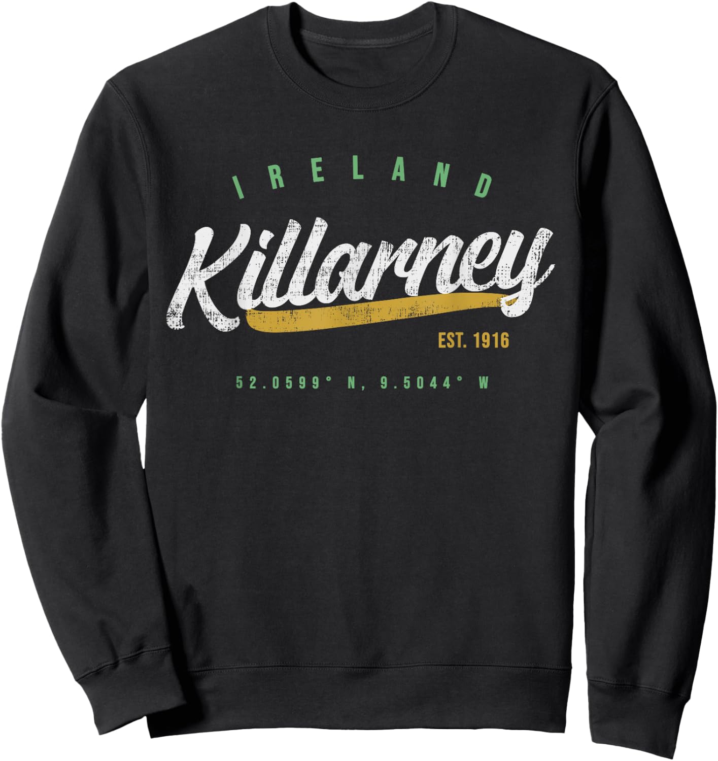Killarney Ireland Vintage T Shirt Sweatshirt - Sweatshirt | Black