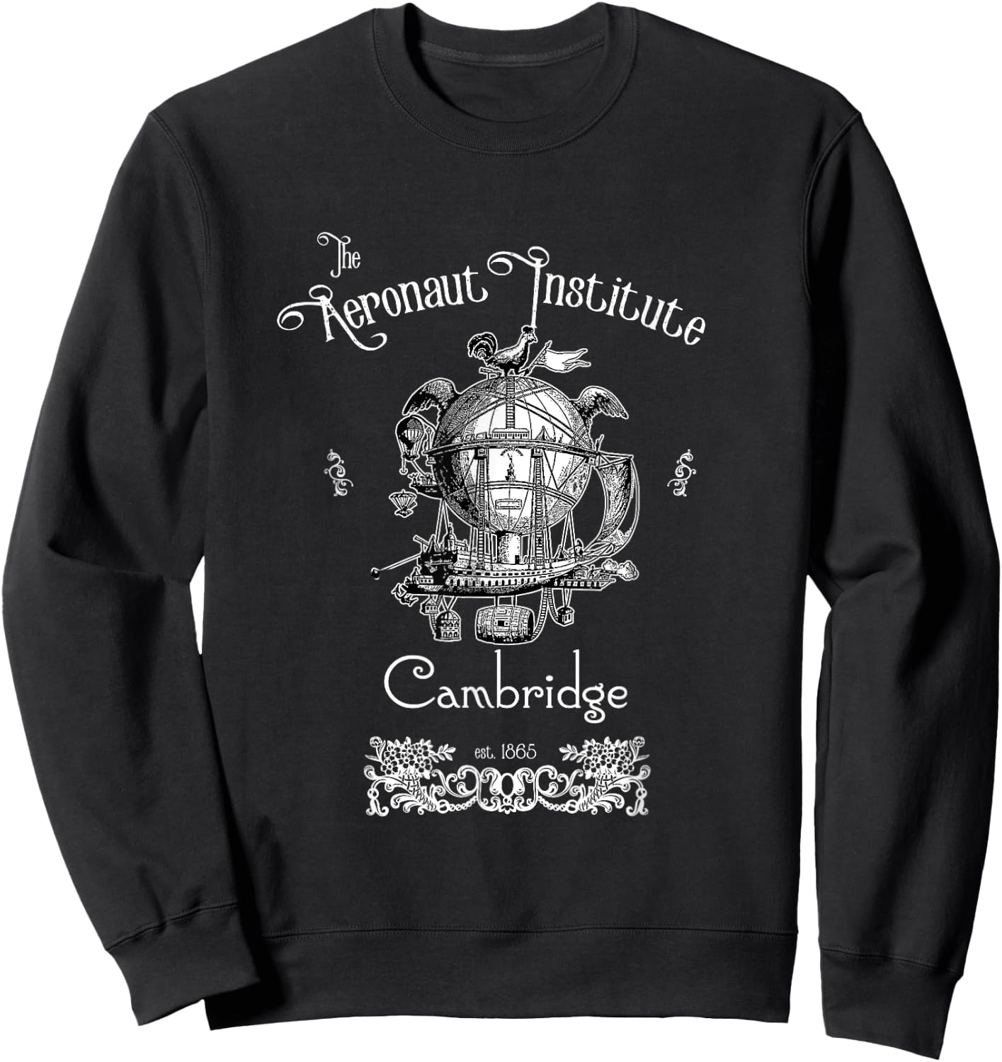 The Aeronaut Institute Steampunk dirigible pilot Sweatshirt - Sweatshirt | Black