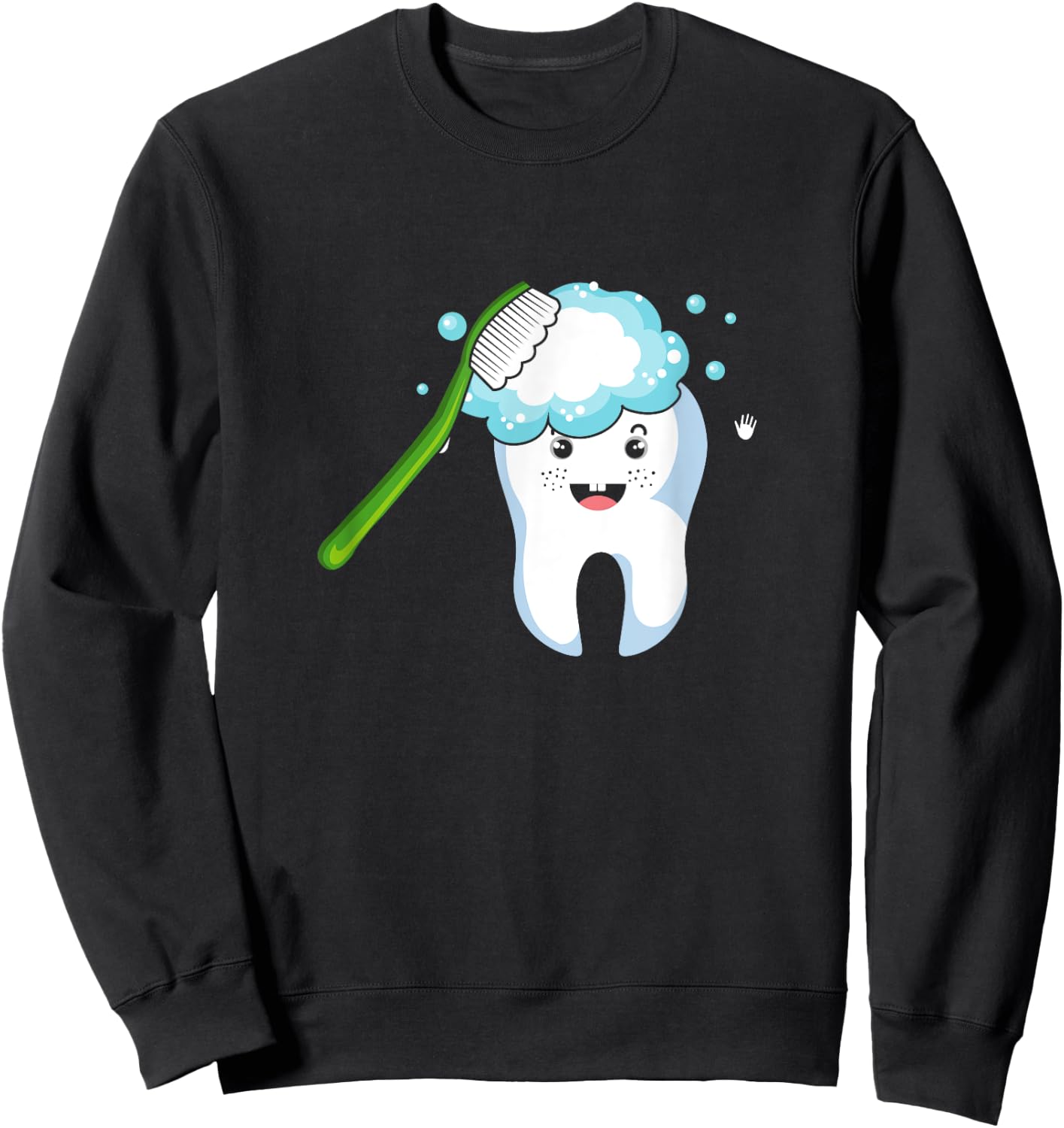 Tooth Dentist Cute Teeth Technician Hygienist Dental Teeth Sweatshirt - Sweatshirt | Black