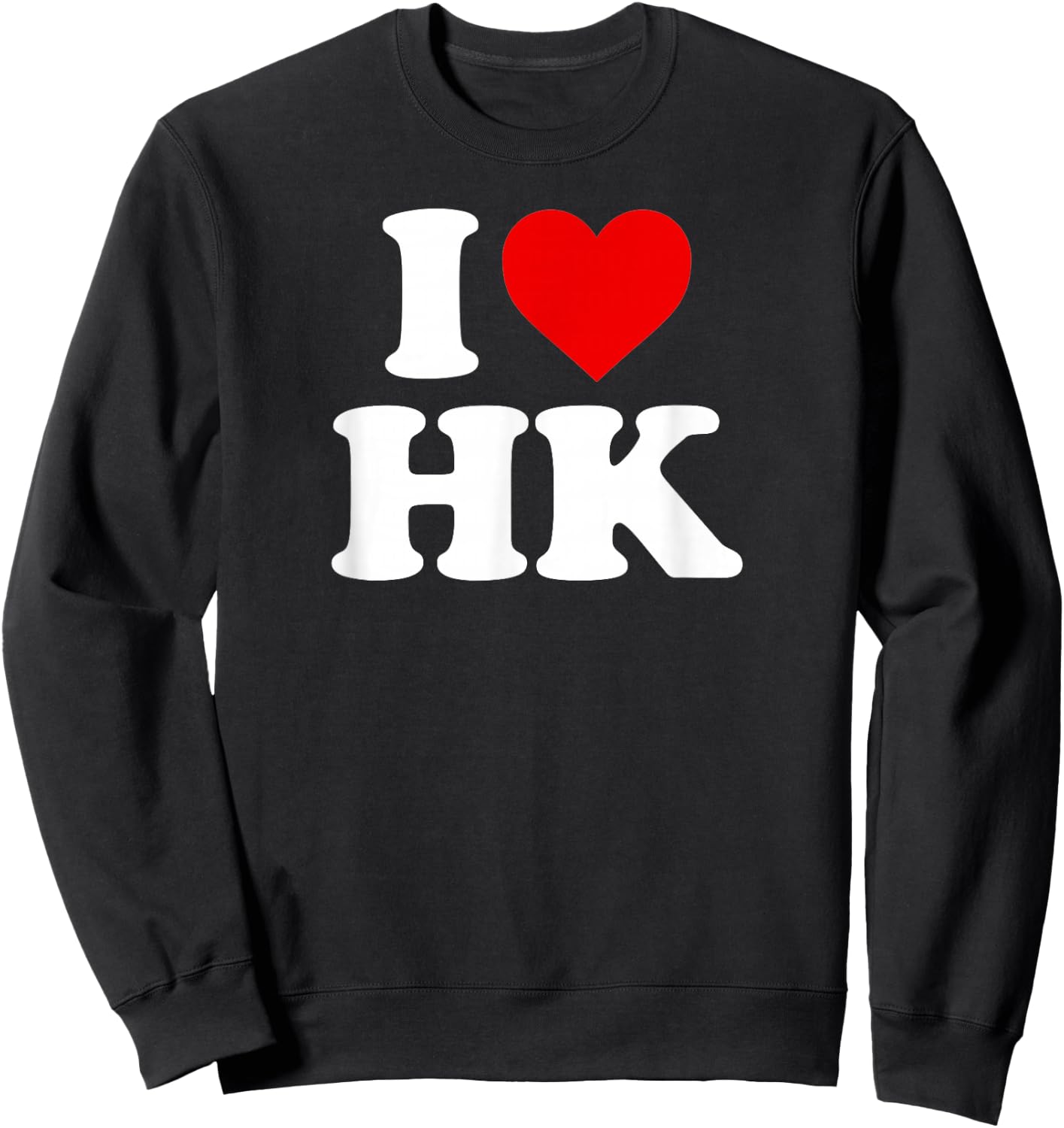 I Love HK - Heart Hong Kong Sweatshirt - Sweatshirt | Black