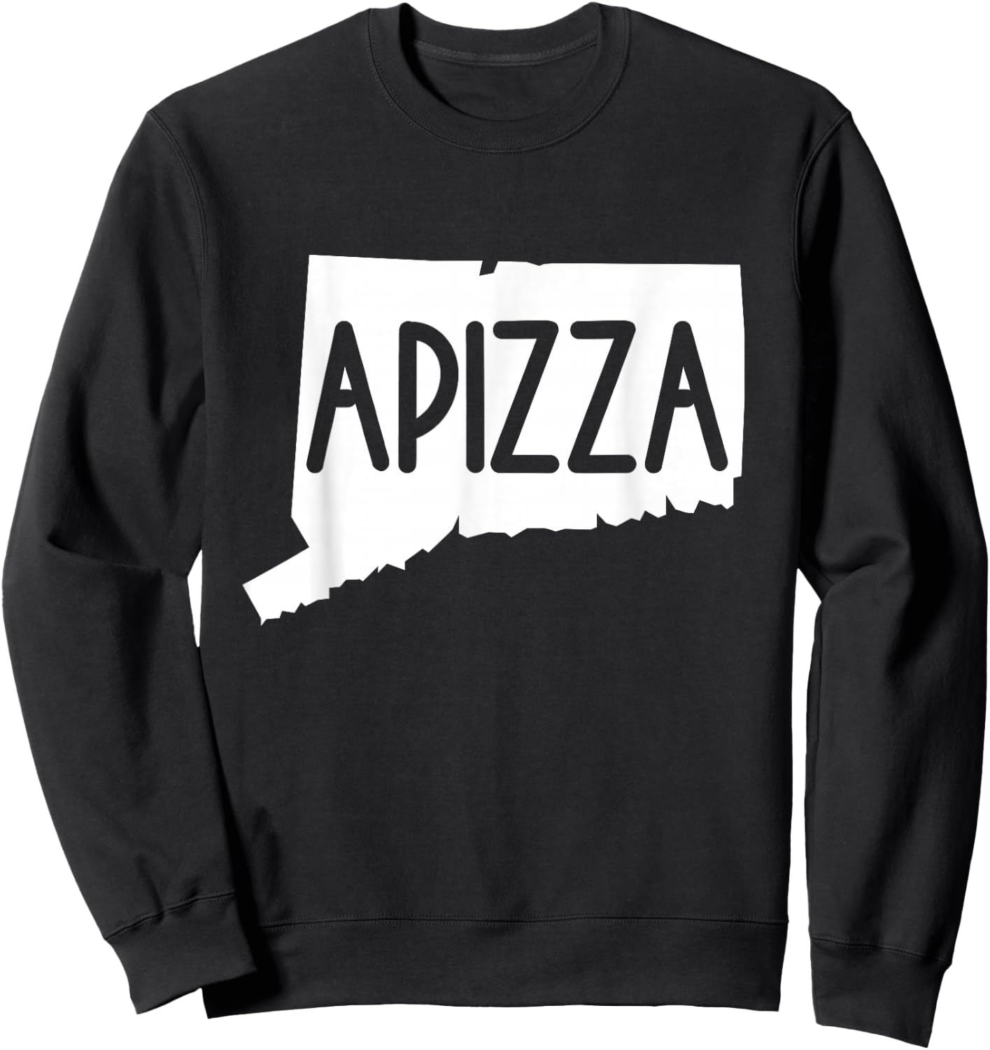 Vintage Apizza Connecticut | CT Pizza Lovers Gifts New Haven Sweatshirt - Sweatshirt | Black