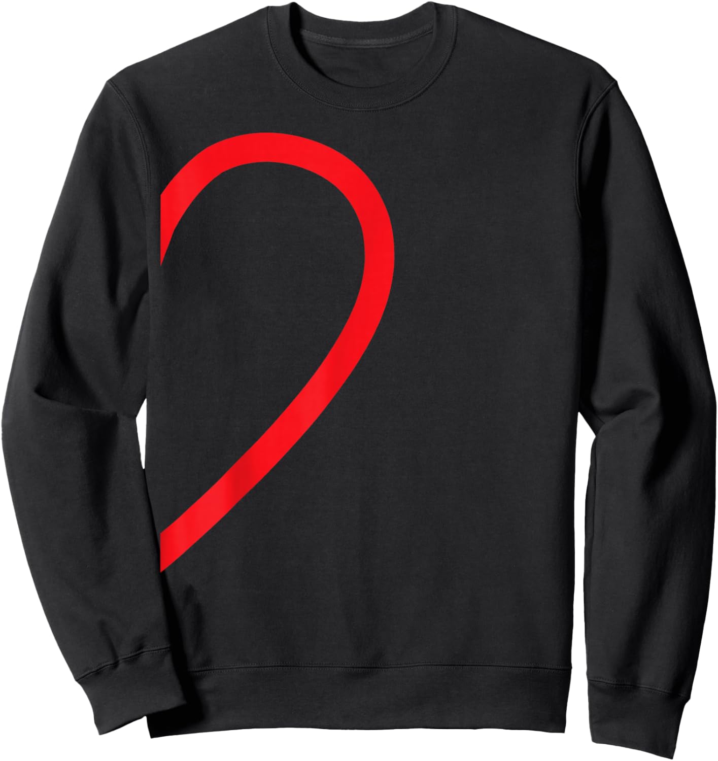 Half Heart Partner Couple Pyjamas Right Side Lovers Couple Sweatshirt - Sweatshirt | Black