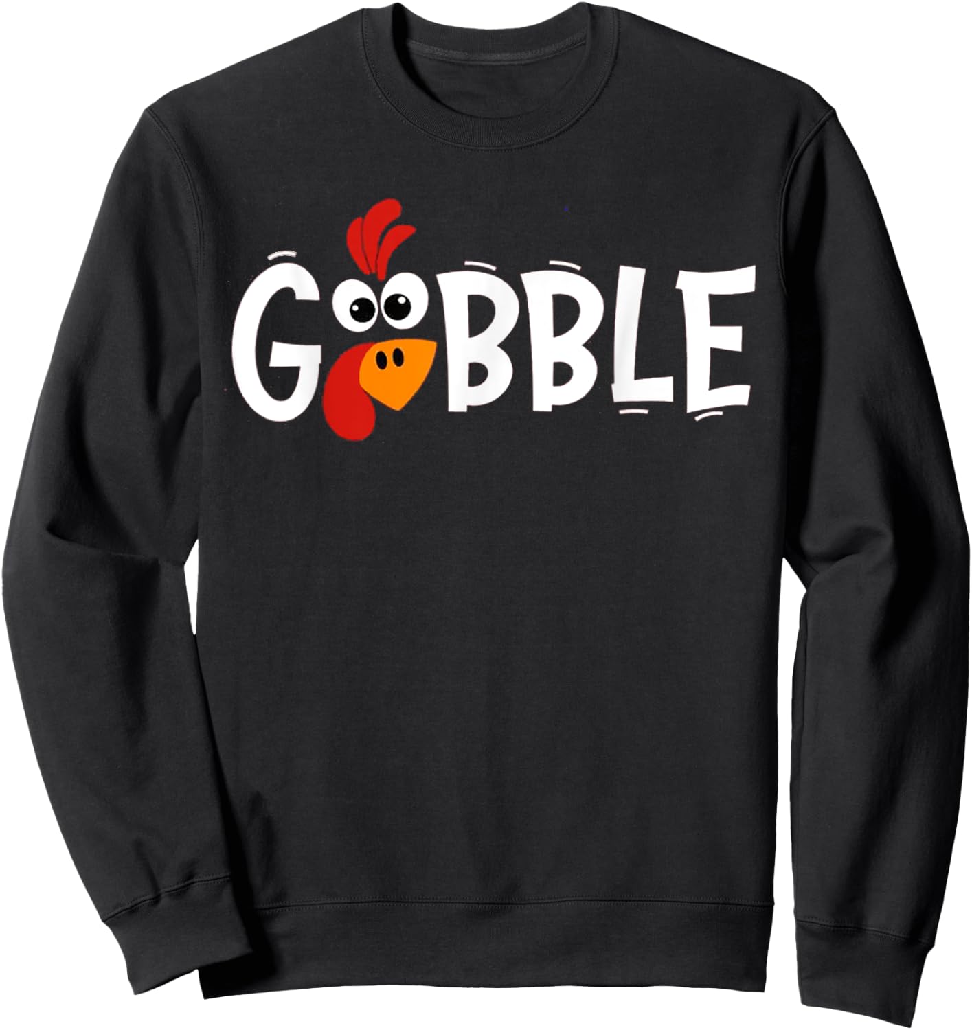 Gobble Till You Wobble Cool Turkey Thanksgiving Gobble Sweatshirt - Sweatshirt | Black