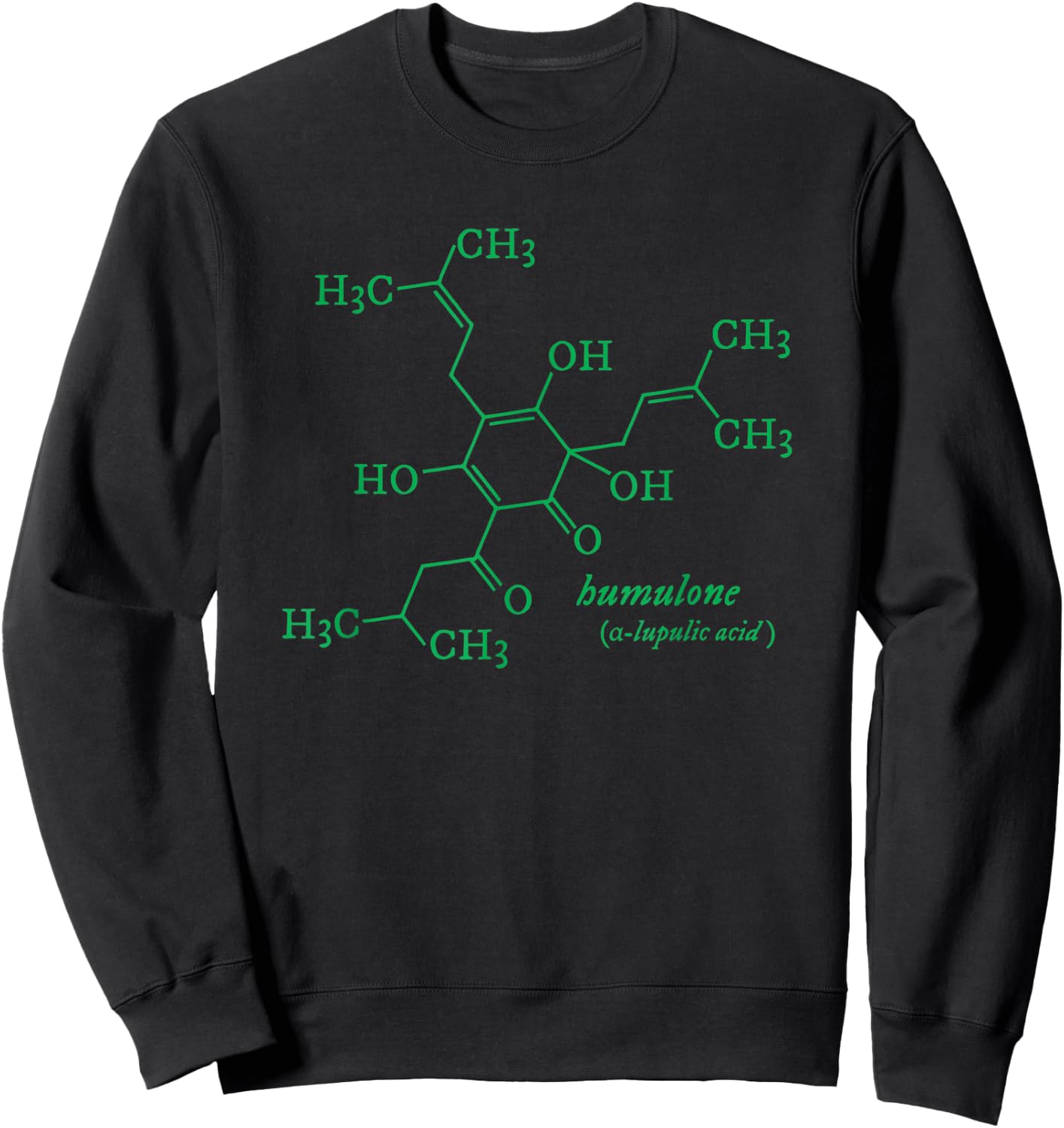 Humulone Molecule Hophead Gift Beer Geek IPA Lover Sweatshirt - Sweatshirt | Black