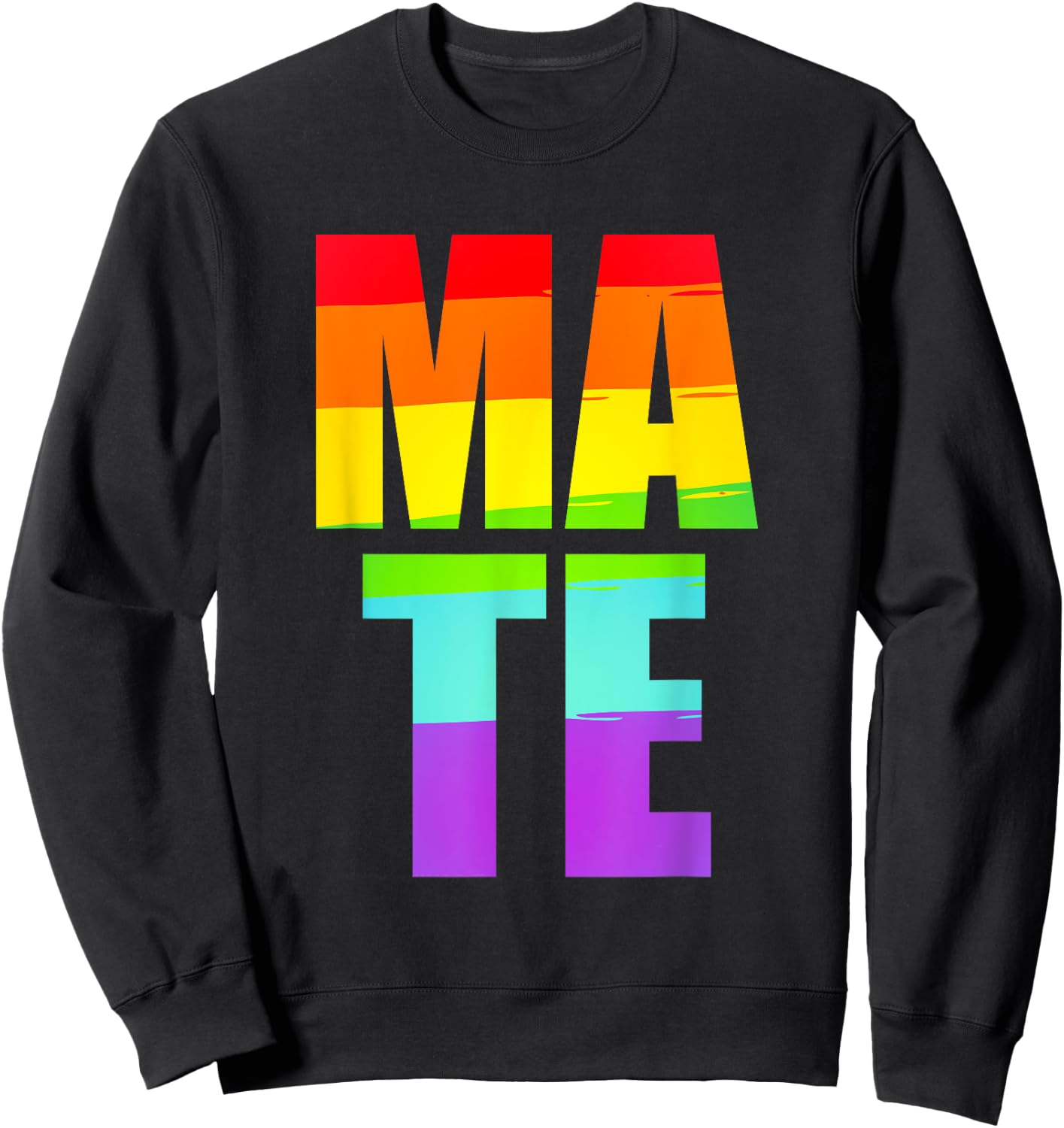 Soul Mate LGBTQ Pride Matching Gay Lesbian Couple Rainbow Sweatshirt - Sweatshirt | Black