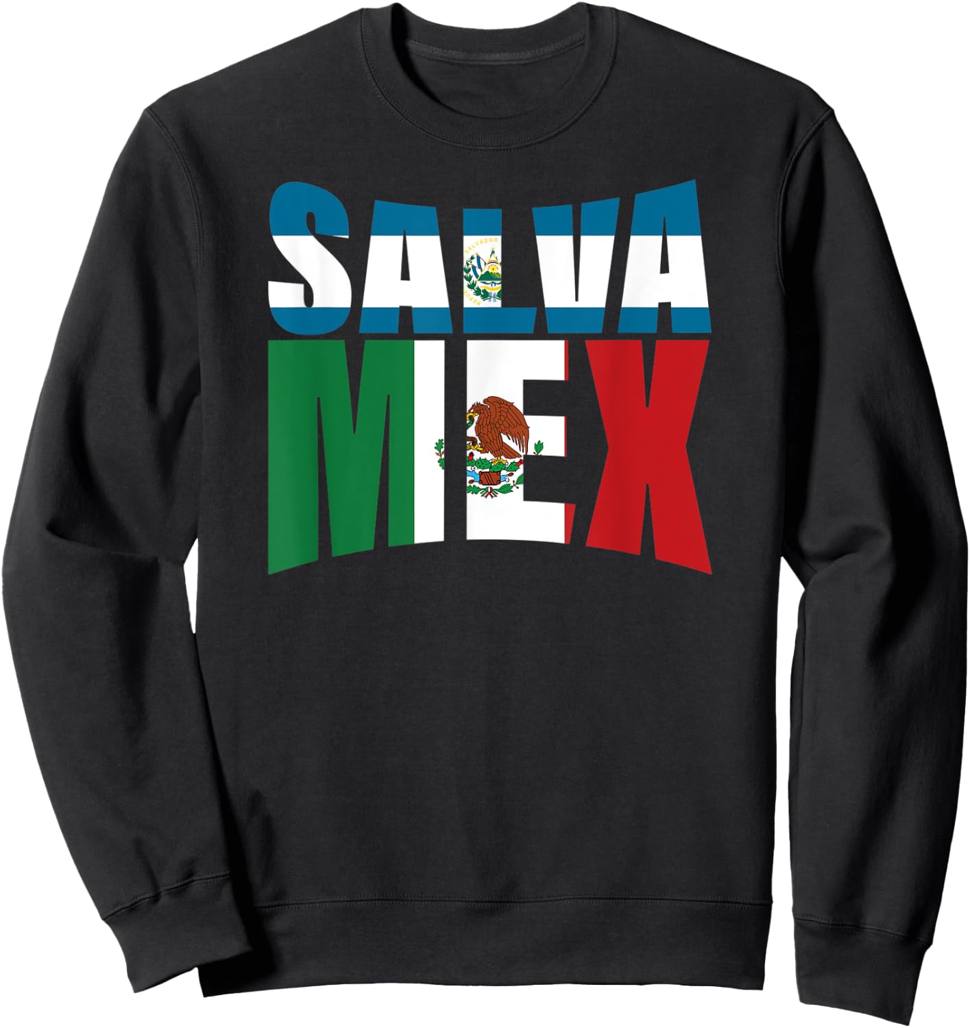 Salvadorian Mexican El Salvador Mexico Mujer Woman Pupusas Sweatshirt - Sweatshirt | Black