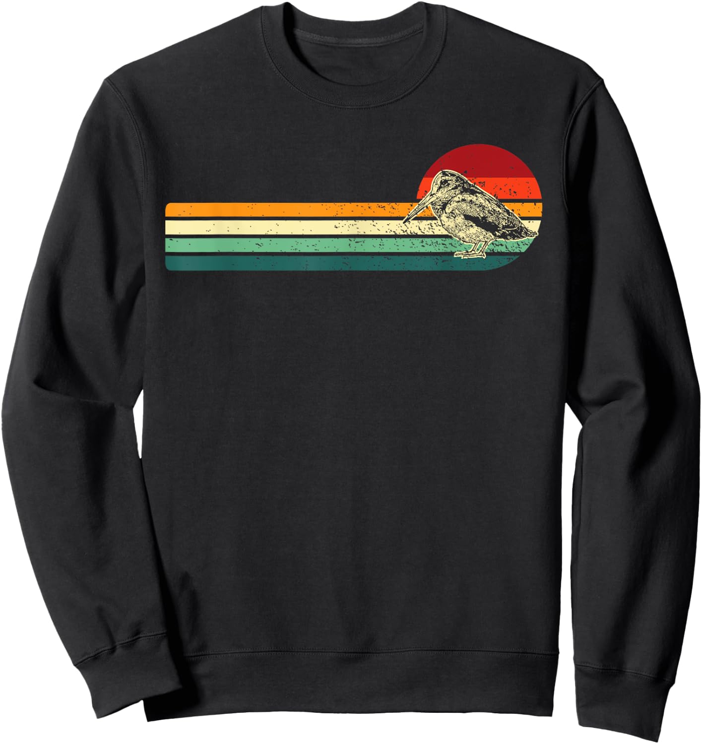 Hunting Woodcock bird- retro art vintage style Hunter Sweatshirt - Sweatshirt | Black