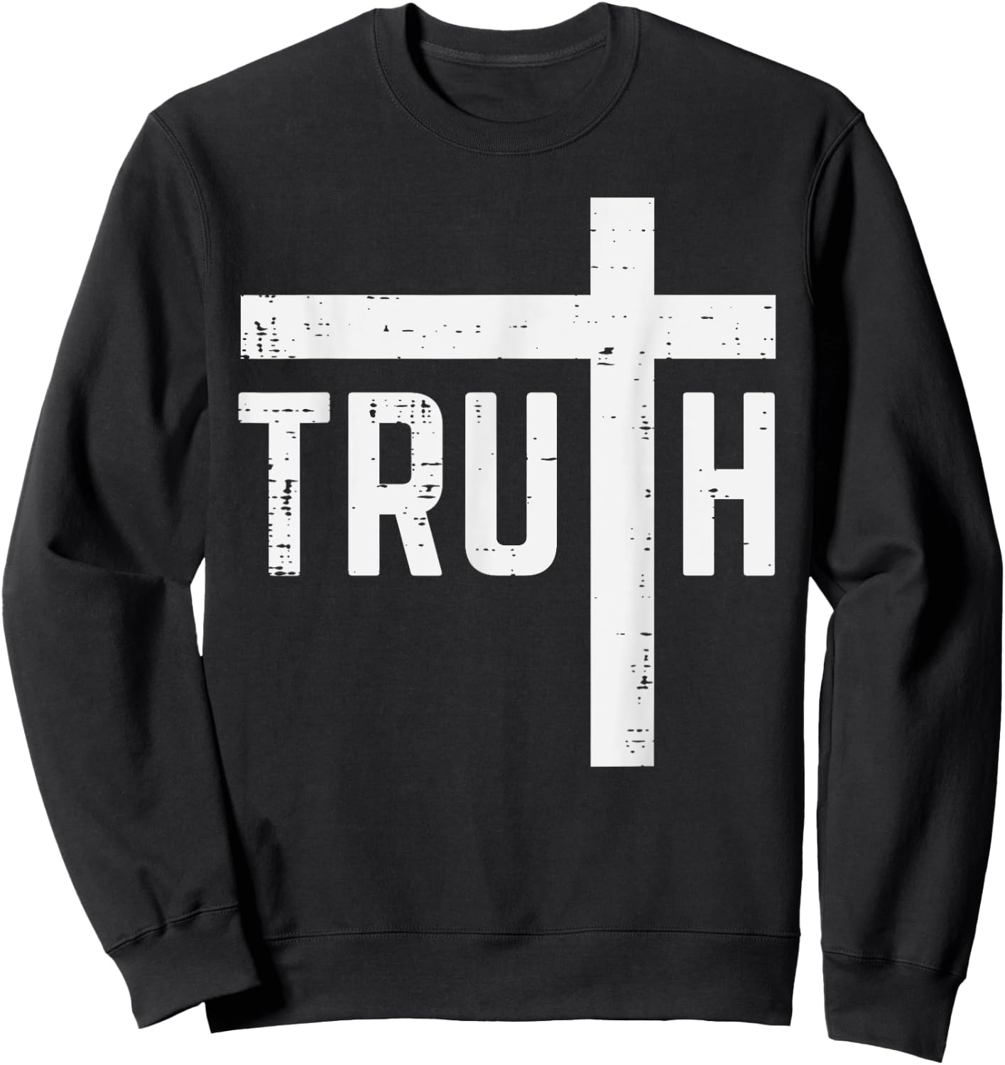Truth Cross God Jesus Religious Christian Men Women Kids Sweatshirt - Sweatshirt | Black