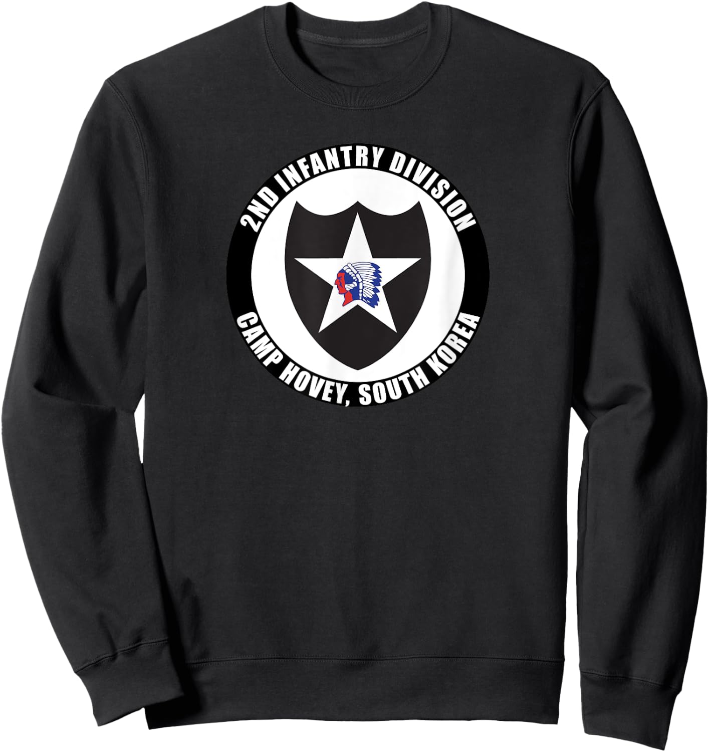 2nd Infantry Division Camp Hovey Korea Emblem Veteran Gift Sweatshirt - Sweatshirt | Black