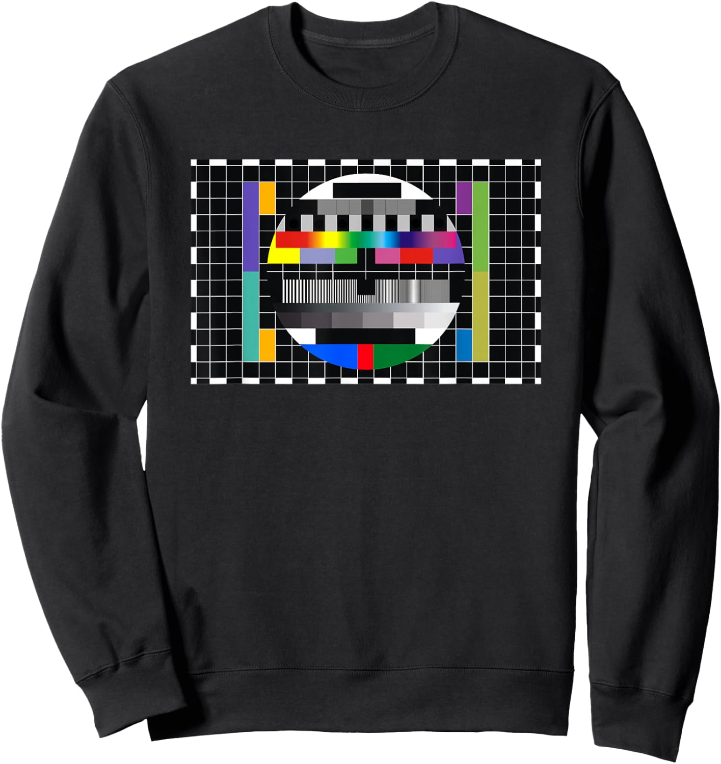 TV Analogue Test Picture Retro Nostalgia Sweatshirt - Sweatshirt | Black