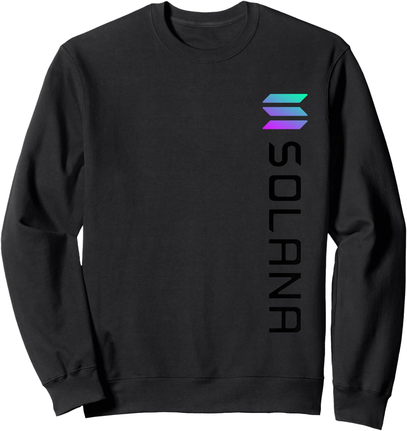 Solana SOL Logo Crypto Blockchain | Solana SOL Sweatshirt - Sweatshirt | Black