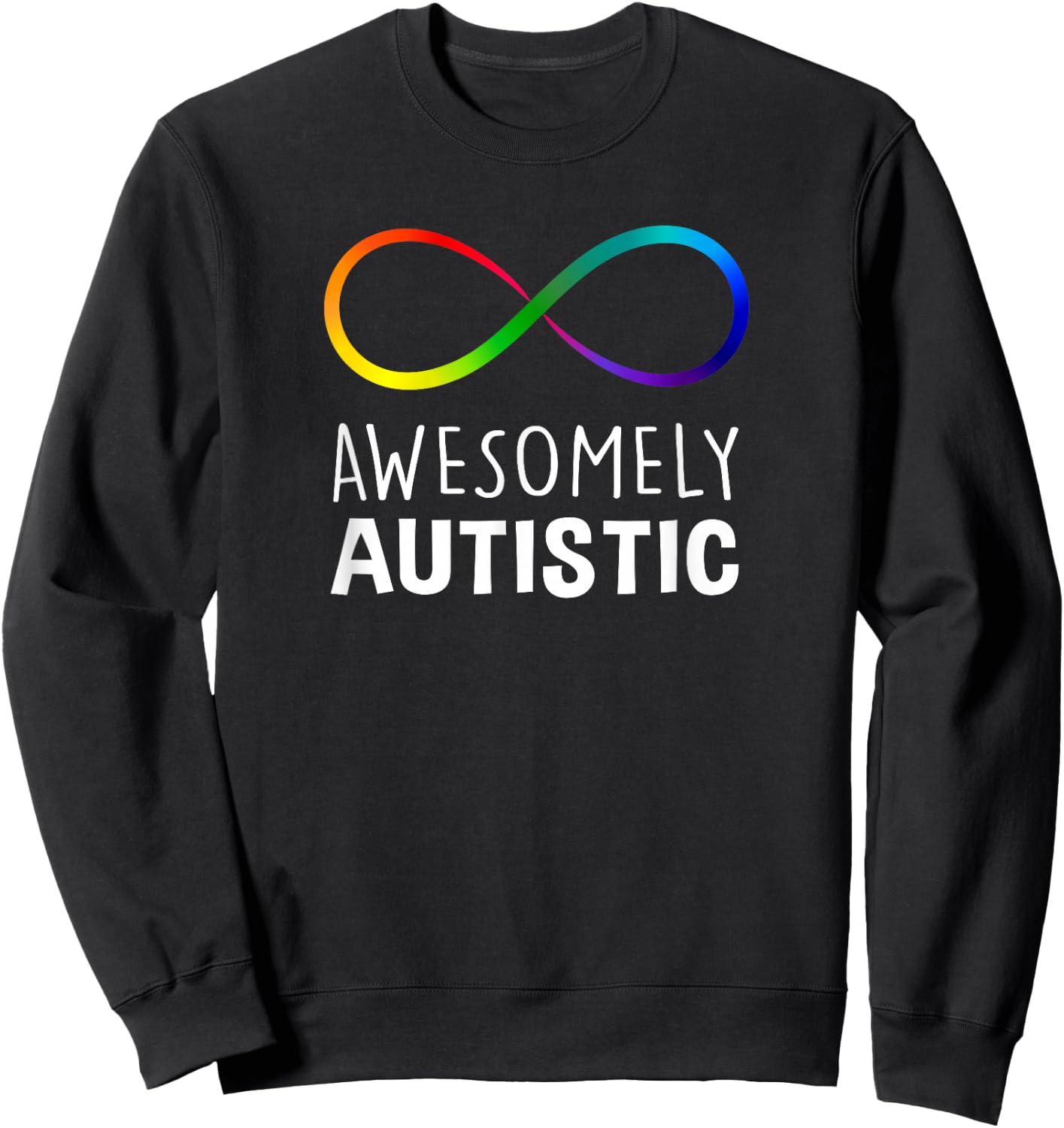 Red Instead Autism Awesomely Autistic Infinity Small Sweatshirt - Sweatshirt | Black