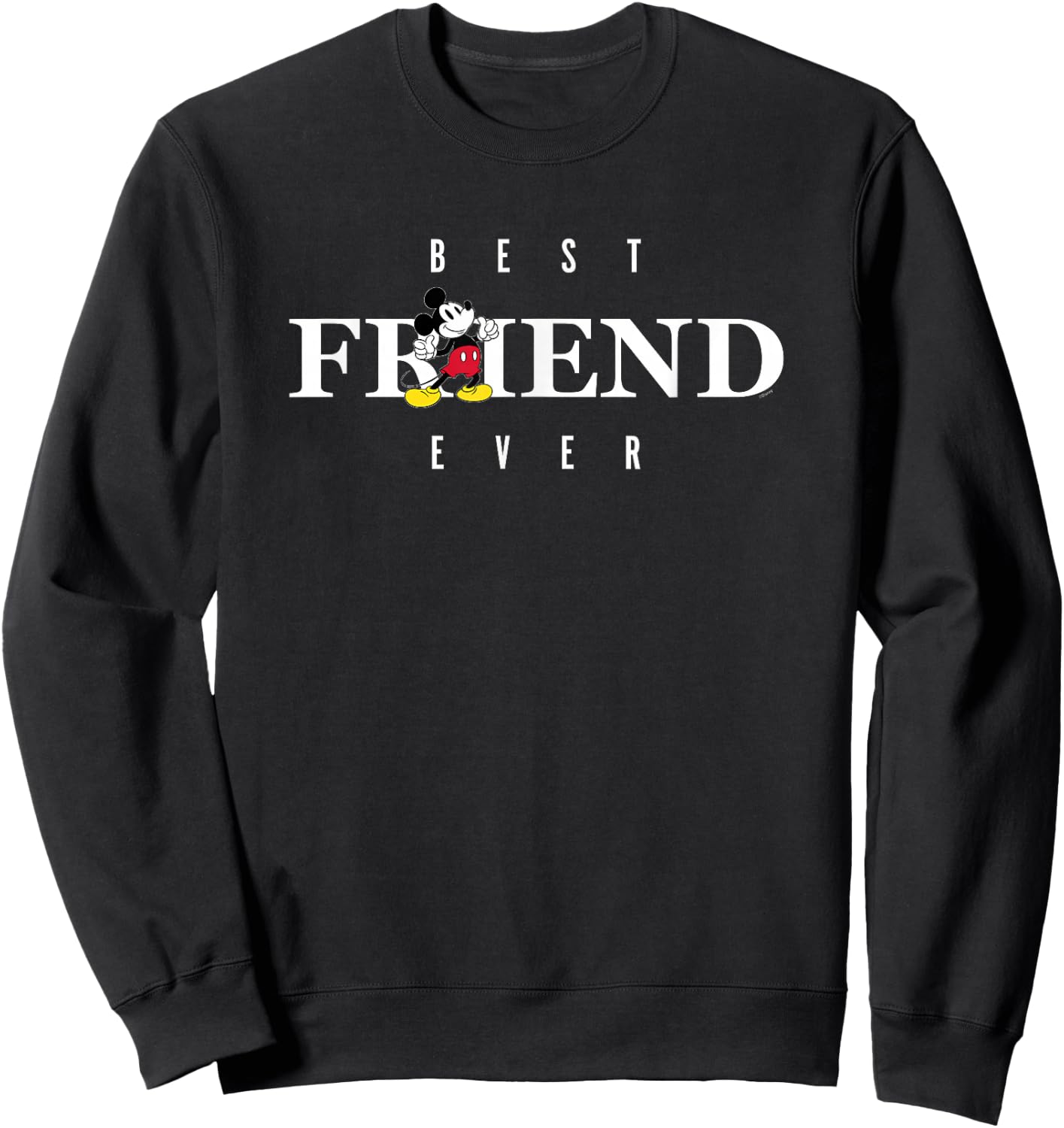 Disney Mickey Mouse Thumbs Up Best Friend Ever Friends Gift Sweatshirt - Sweatshirt | Black