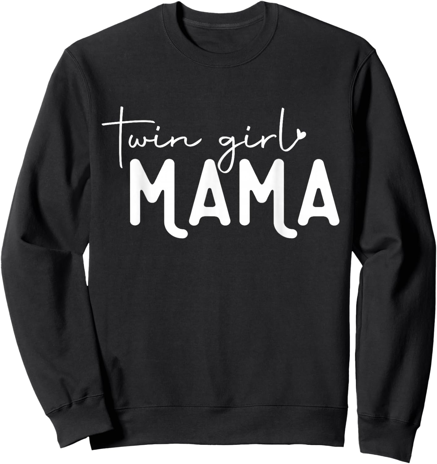 Twin Girl Mama Sweatshirt - Sweatshirt | Black