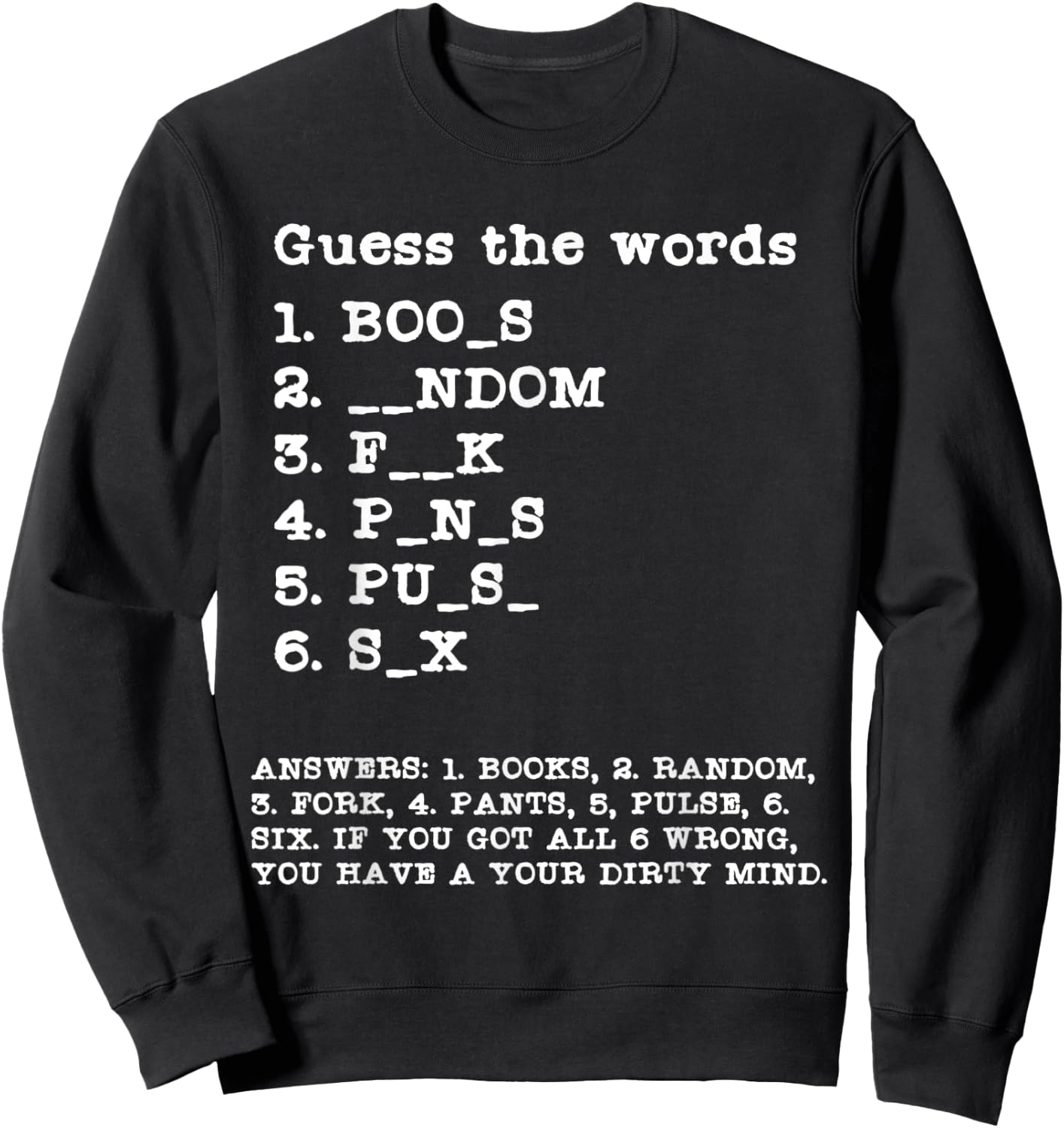 Funny Guess the Words Word Puzzle Word Games Grammer Teacher Sweatshirt - Sweatshirt | Black