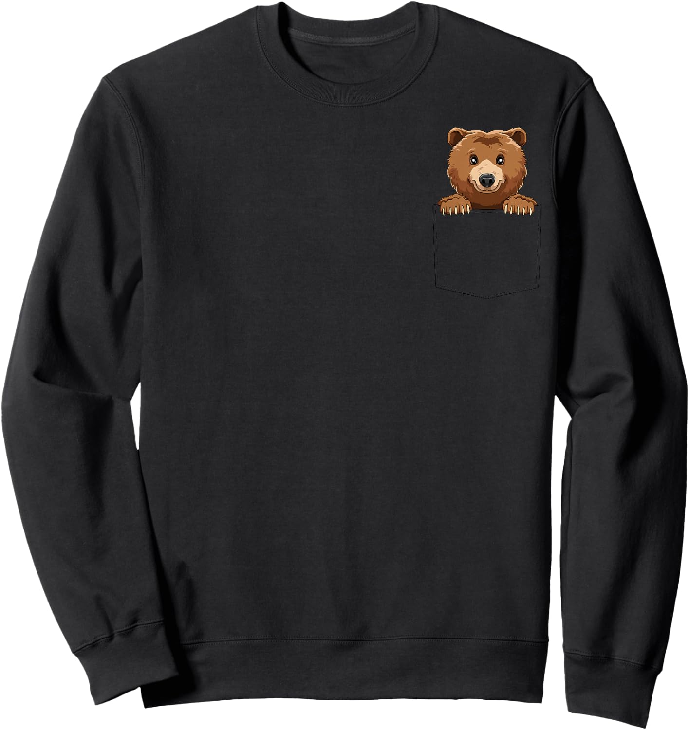 Bear Pocket Bear In Pocket Bear Peeking Bear Coming Out Sweatshirt - Sweatshirt | Black