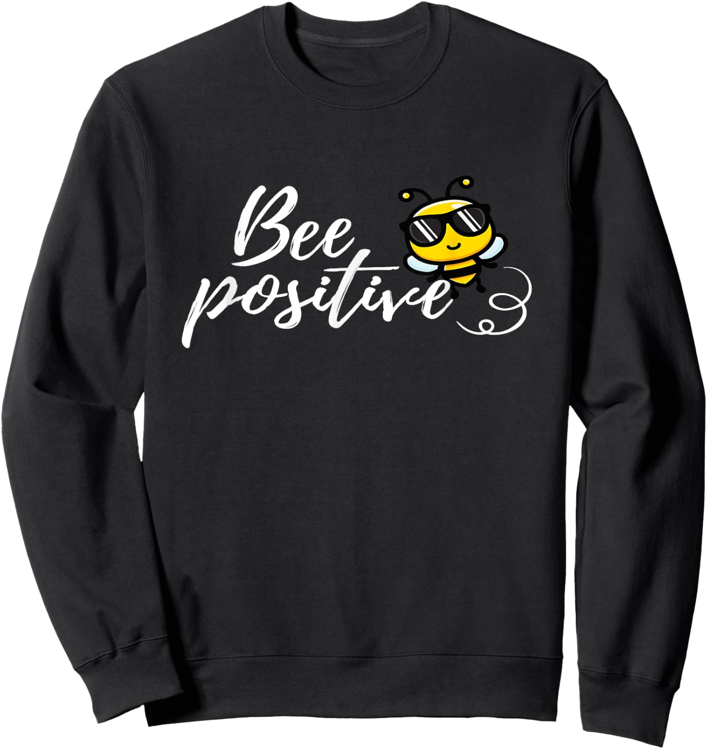 Bee positive kind bumblebee Graphic Sweatshirt - Sweatshirt | Black