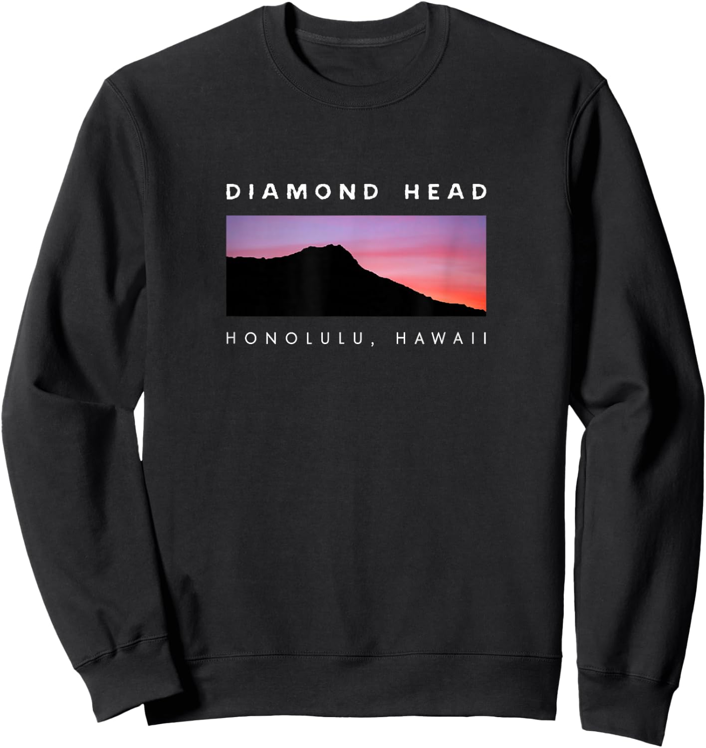 Hawaii T Shirt Diamond Head Sunset XO4U Original Sweatshirt - Sweatshirt | Black
