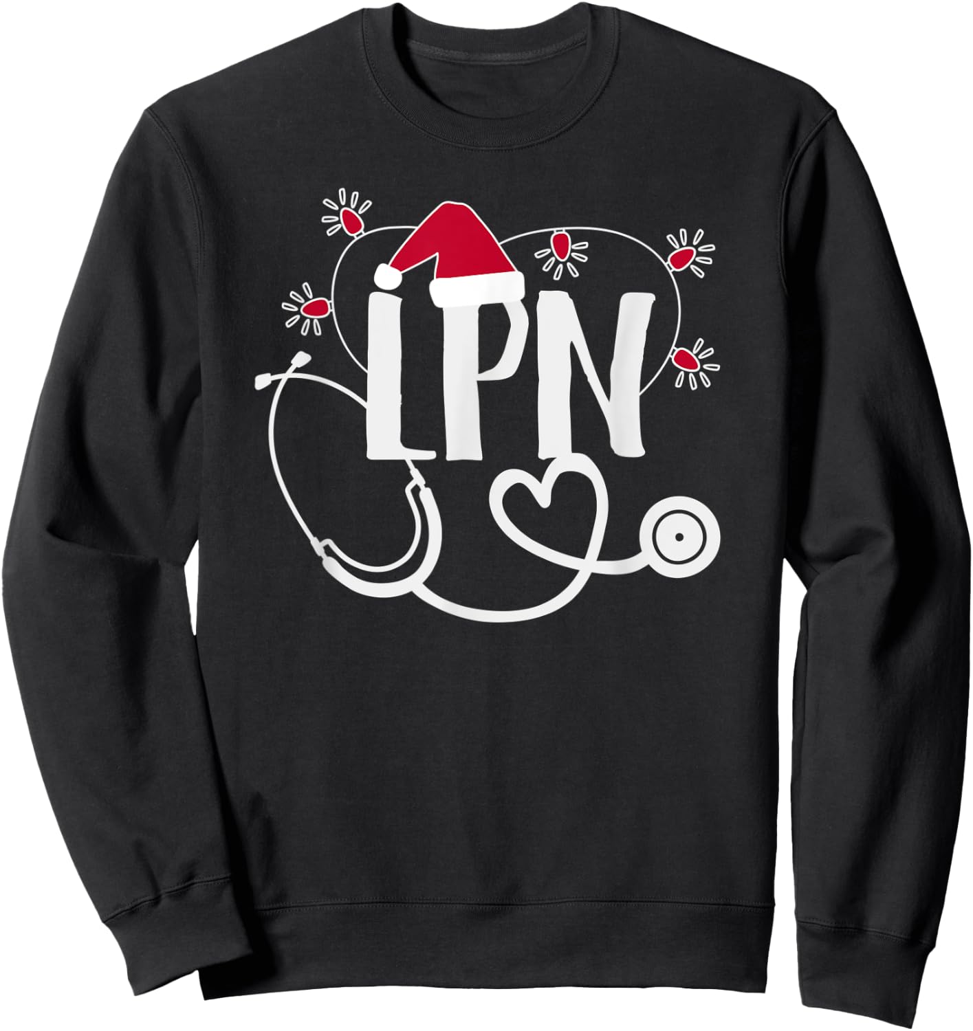 Cute Christmas Nurse - LPN Christmas Sweatshirt - Sweatshirt | Black