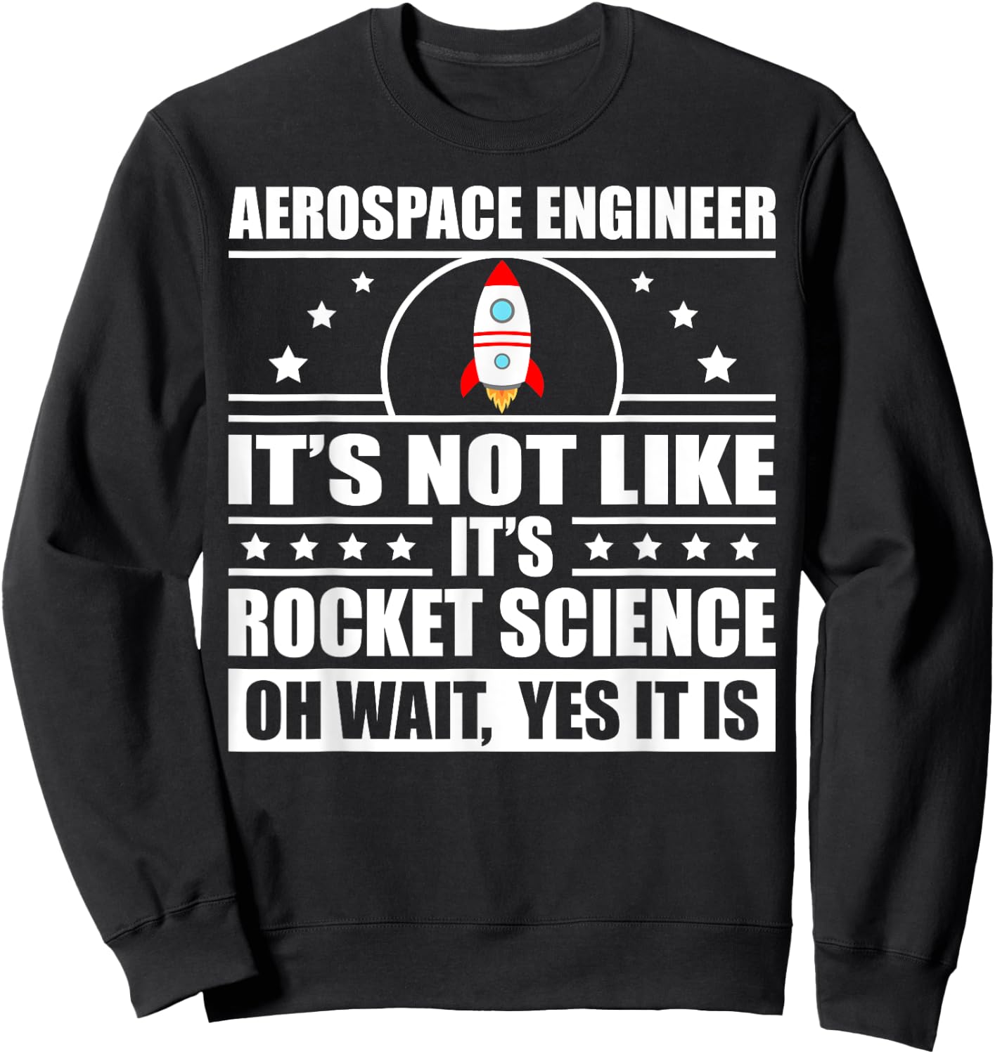 Cool Aerospace Engineer Women Rocket Scientist Space Sweatshirt - Sweatshirt | Black