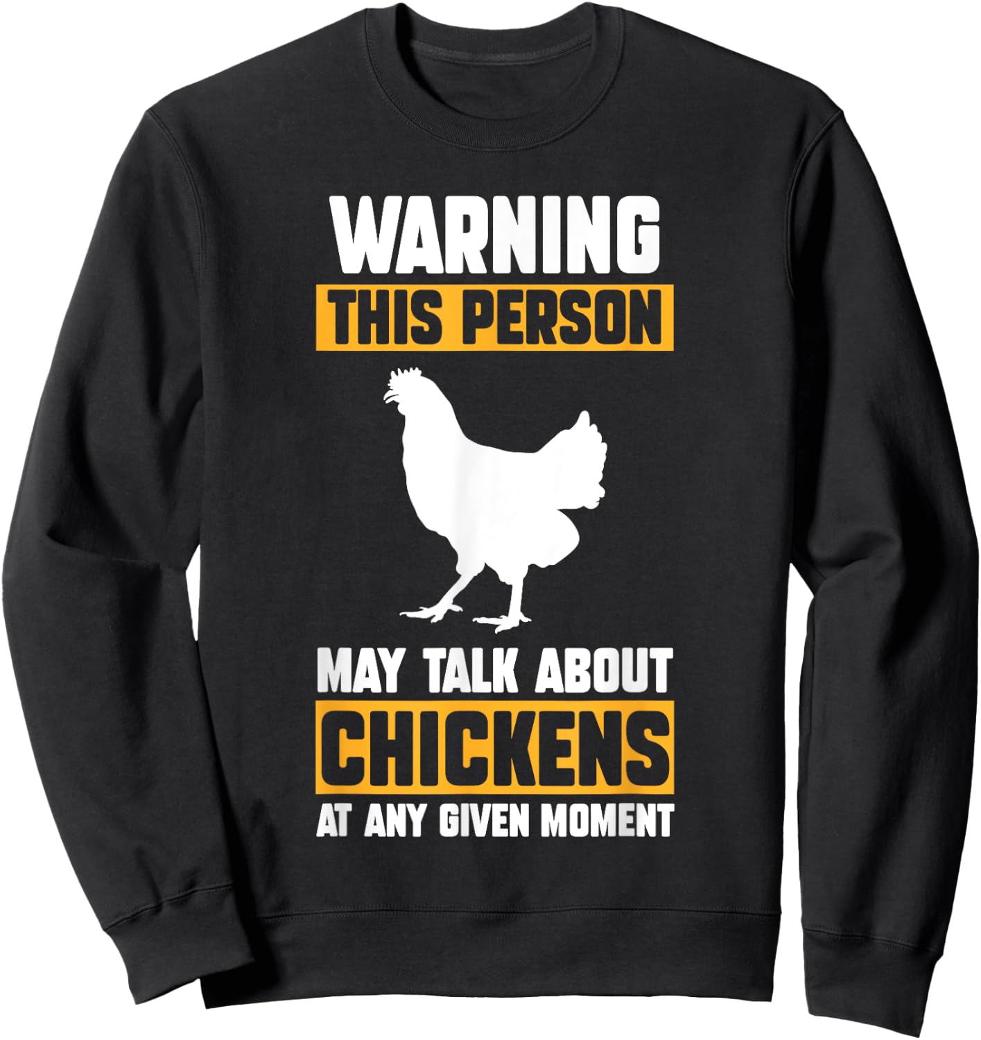 Chicken Farmer Gifts Kids -Adults Chicken Themed Black Small Short Sleeve Modern Chicken Design Lightweight Sweatshirt - Sweatshirt | Black