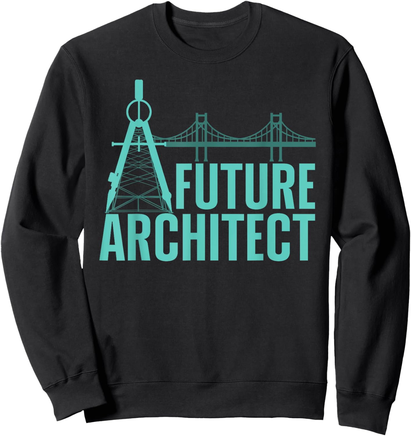 Cool Future Architect Art Boy Girl Kids Architecture Student Sweatshirt - Sweatshirt | Black