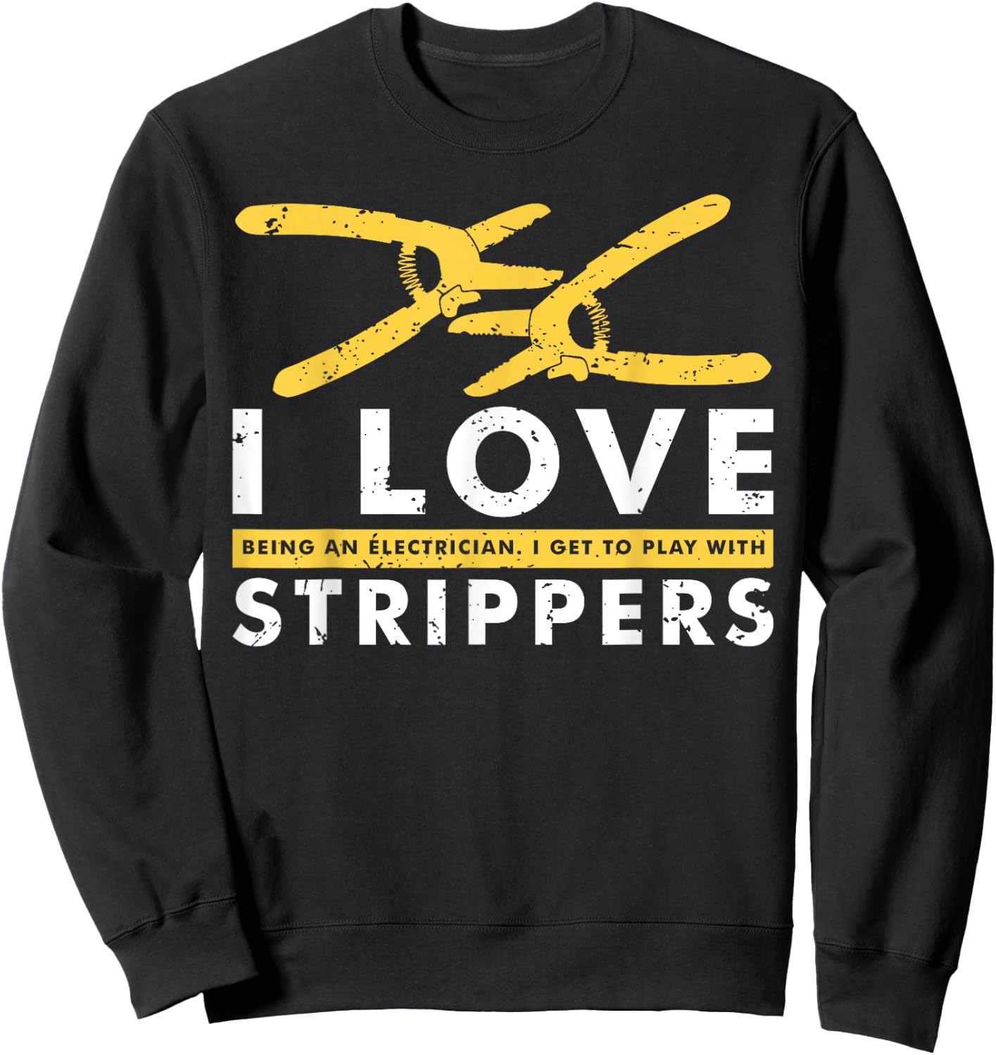 Funny Electrician Art Men Women Lineman Electrical Engineer Sweatshirt - Sweatshirt | Black