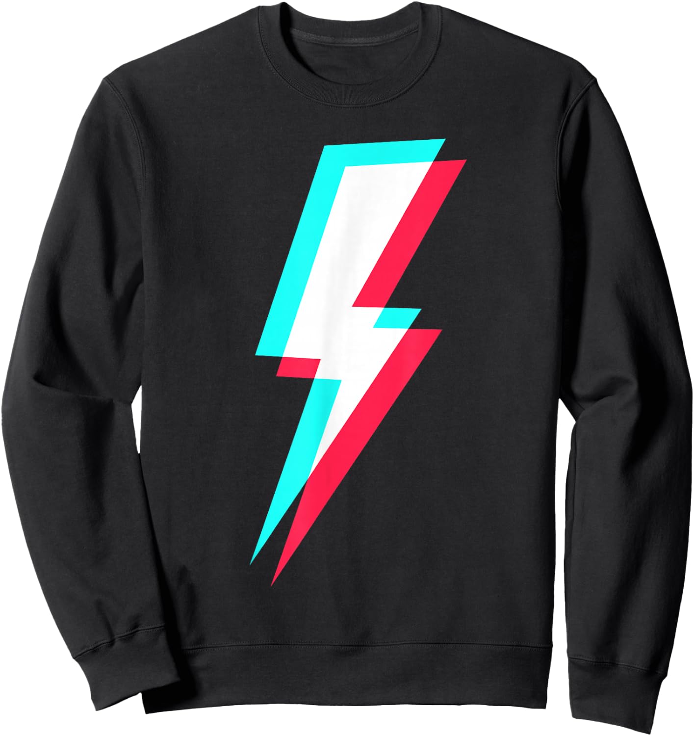 Lightning Symbol Power Electricity Bolt Graphic Sweatshirt - Sweatshirt | Black