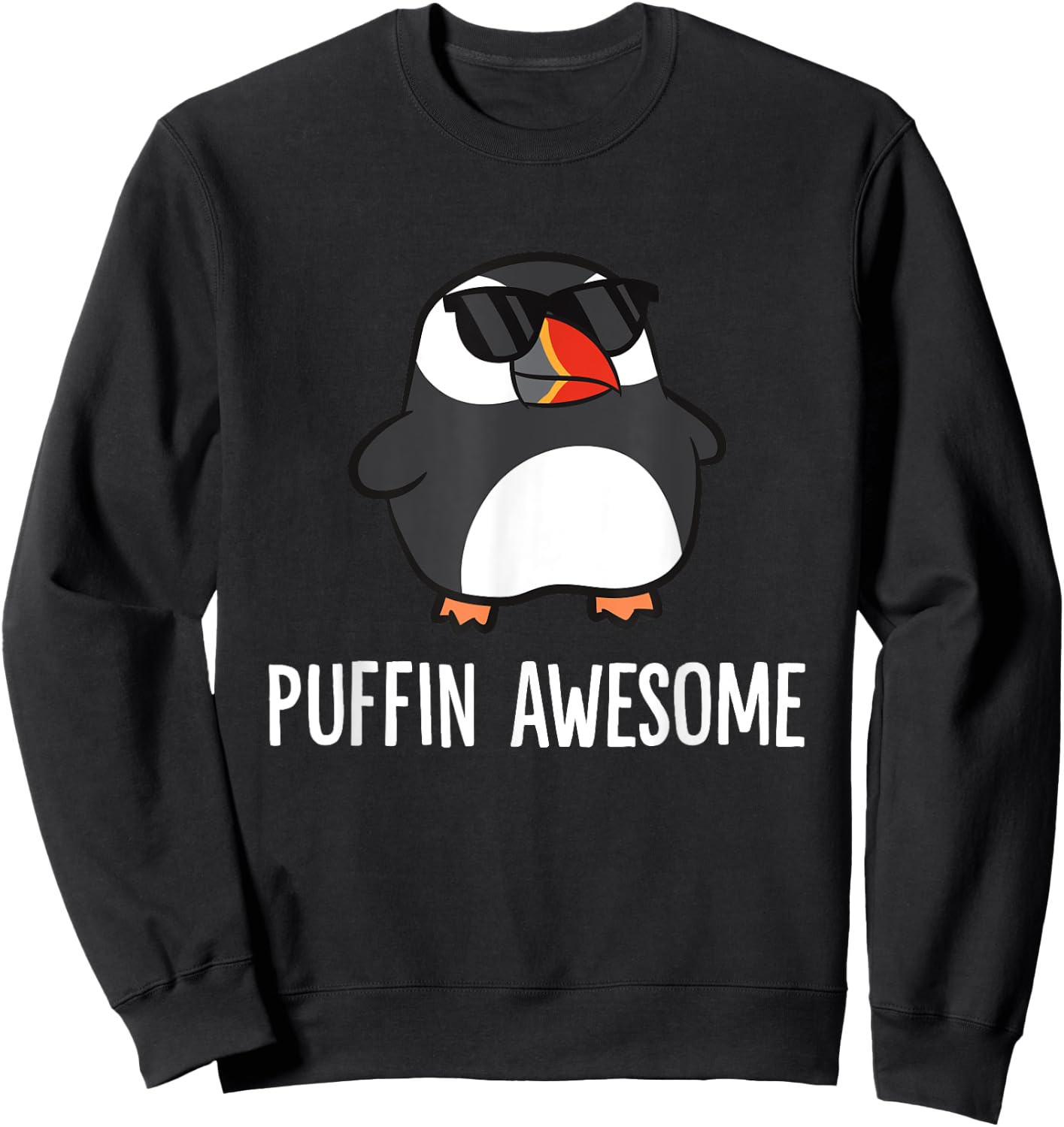 Puffin Awesome Funny Sea Bird Puffins Sweatshirt - Sweatshirt | Black