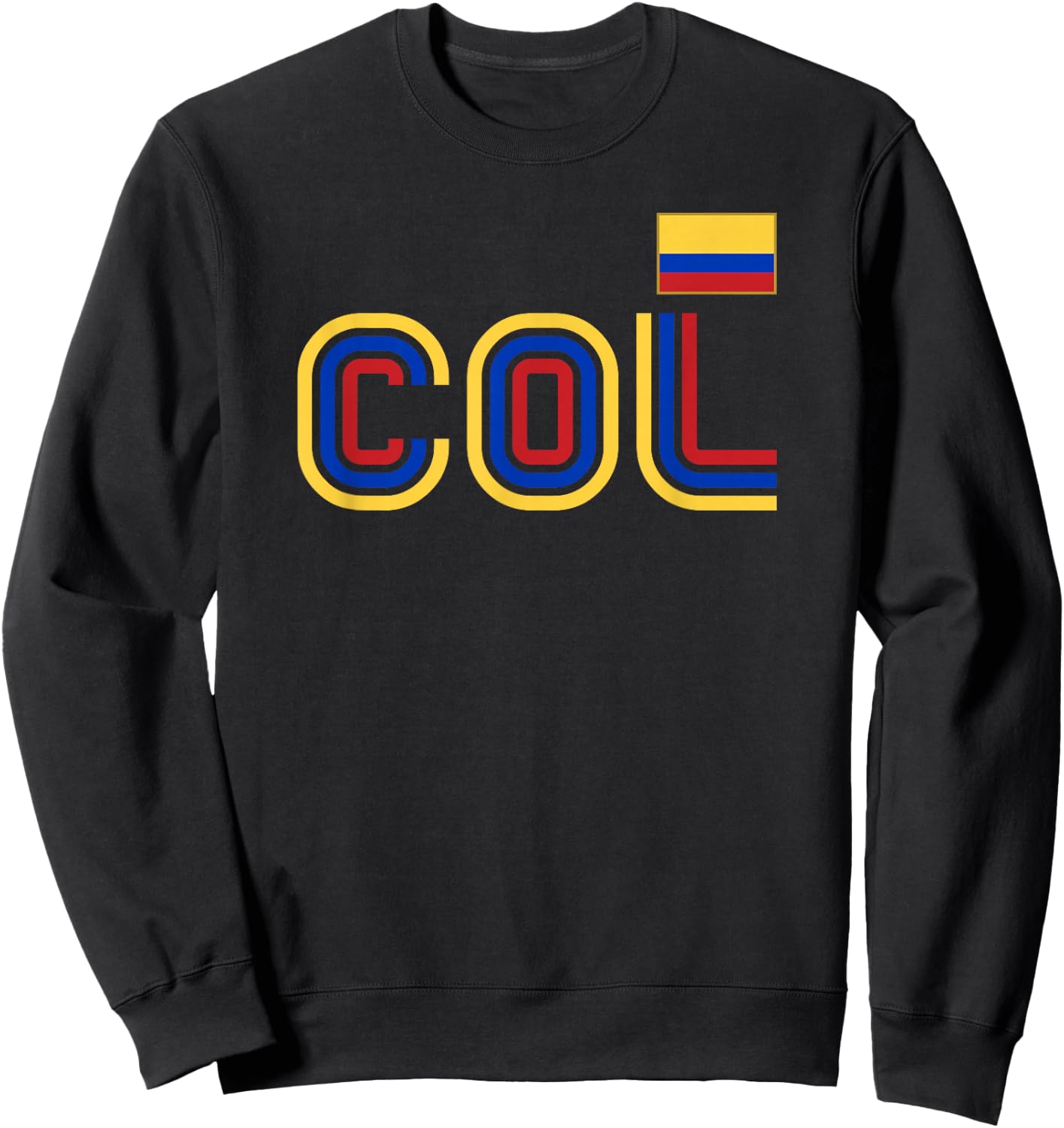 Colombia Flag Retro International Country Colombian Pride Sweatshirt - Sweatshirt | Black